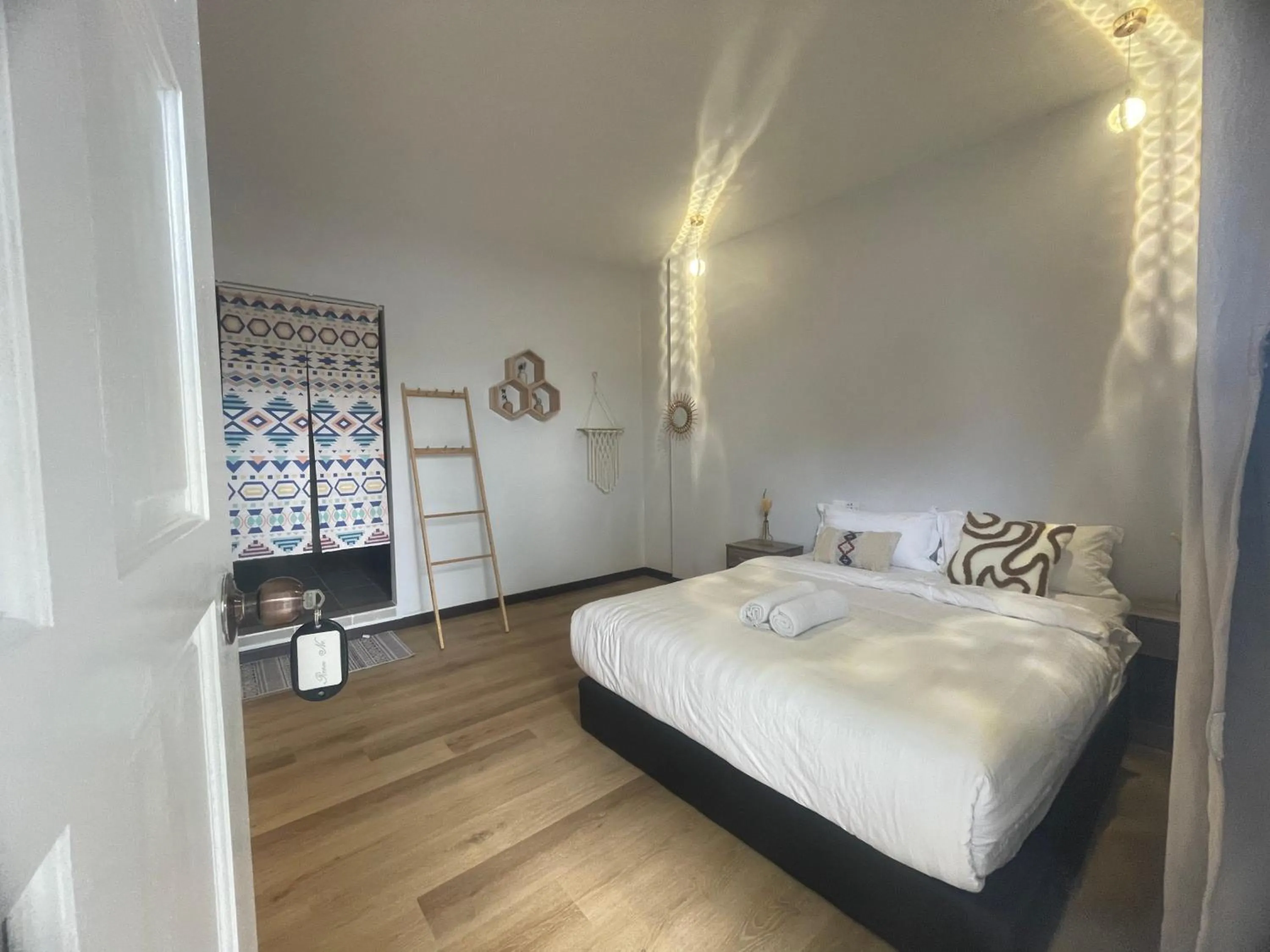 Bed in ocean village