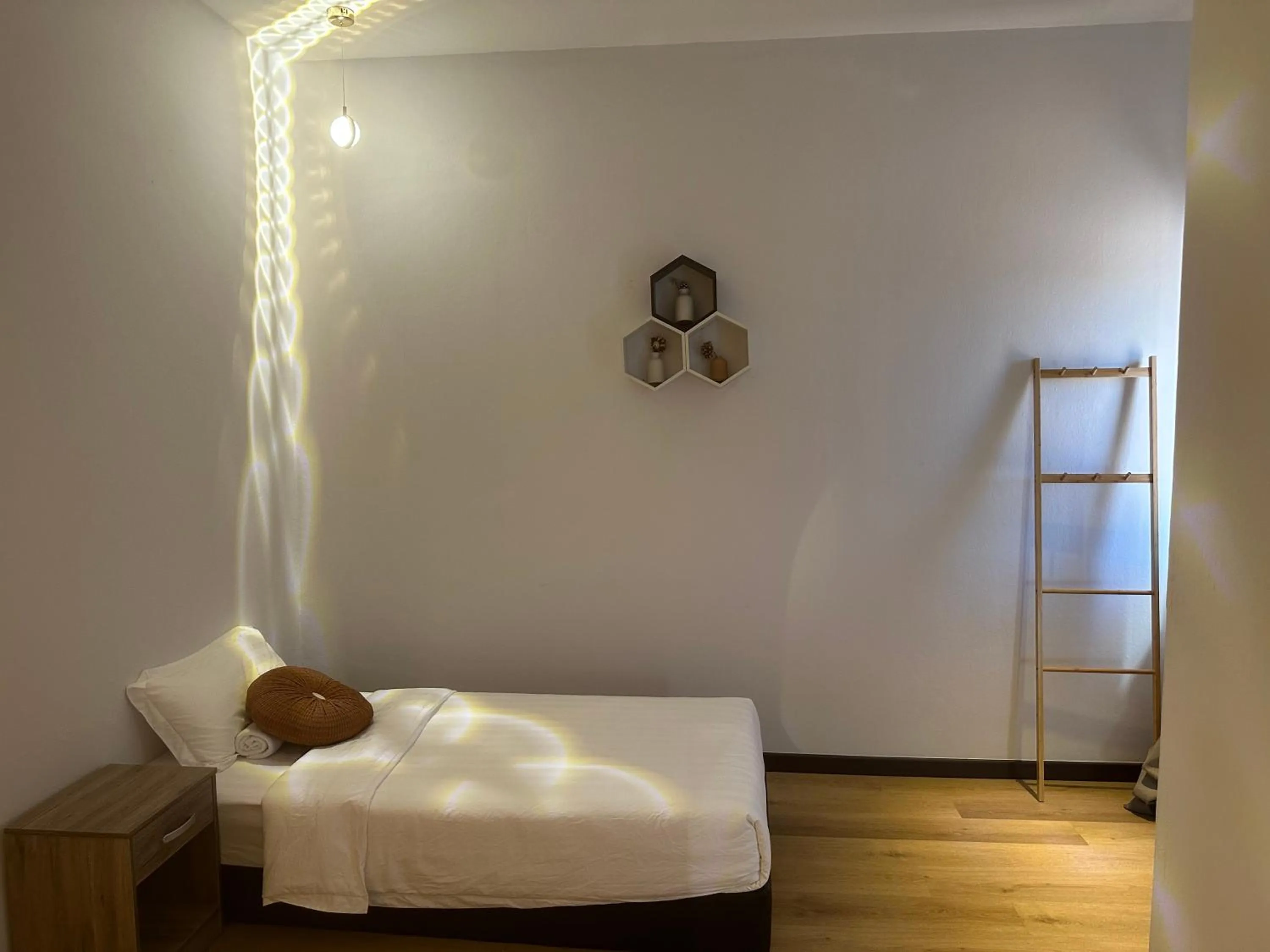 Bed in ocean village