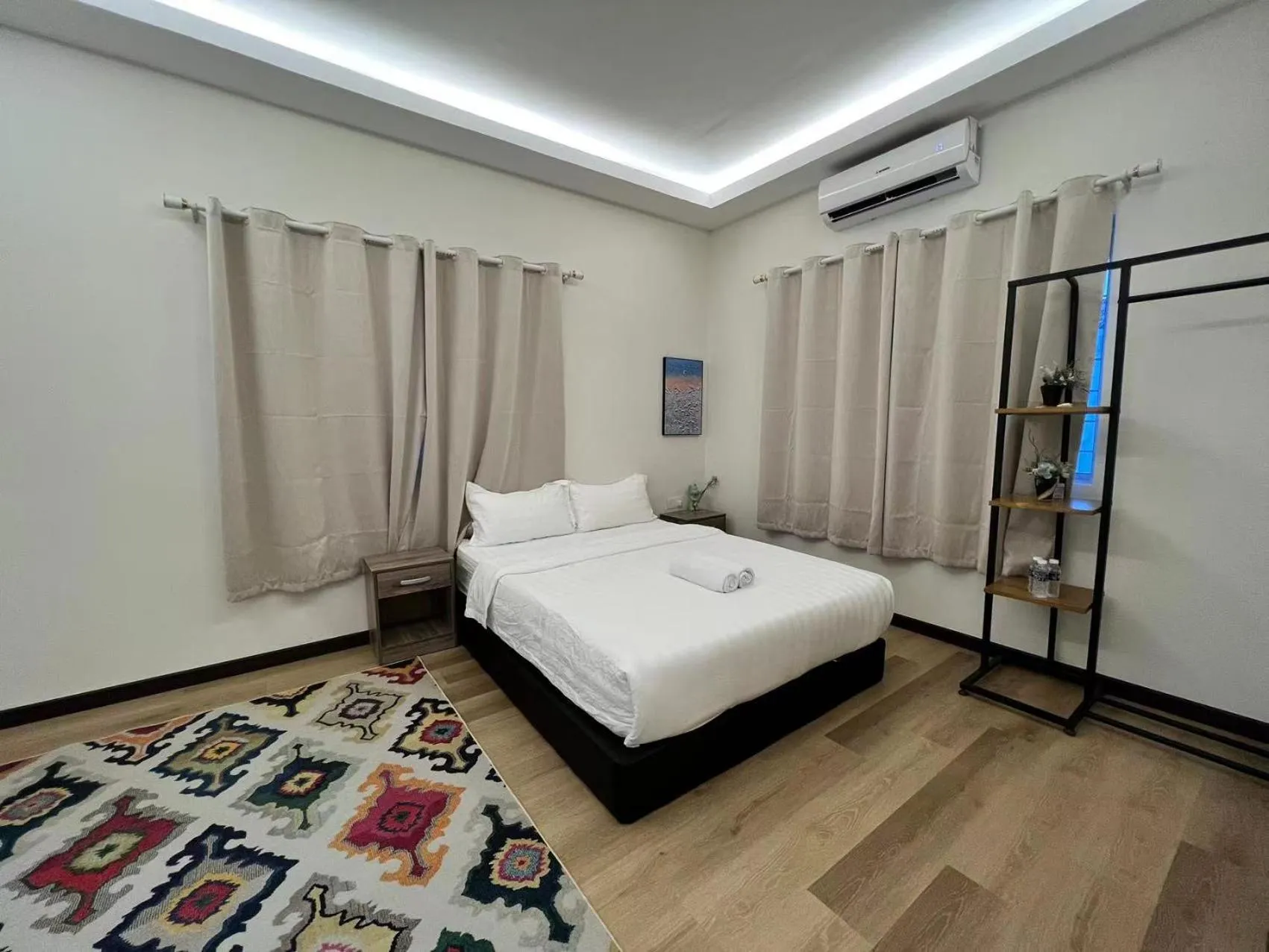 Bed in ocean village