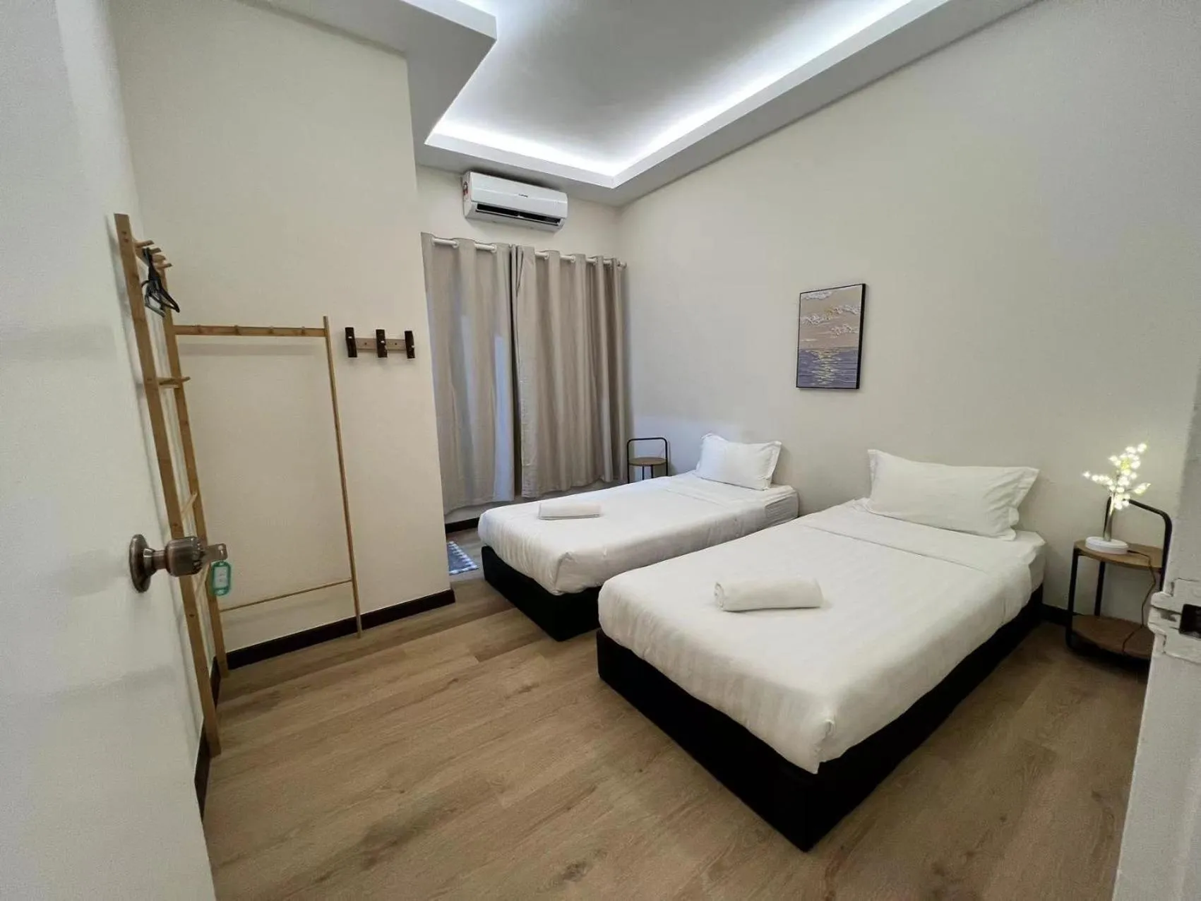 Bed in ocean village