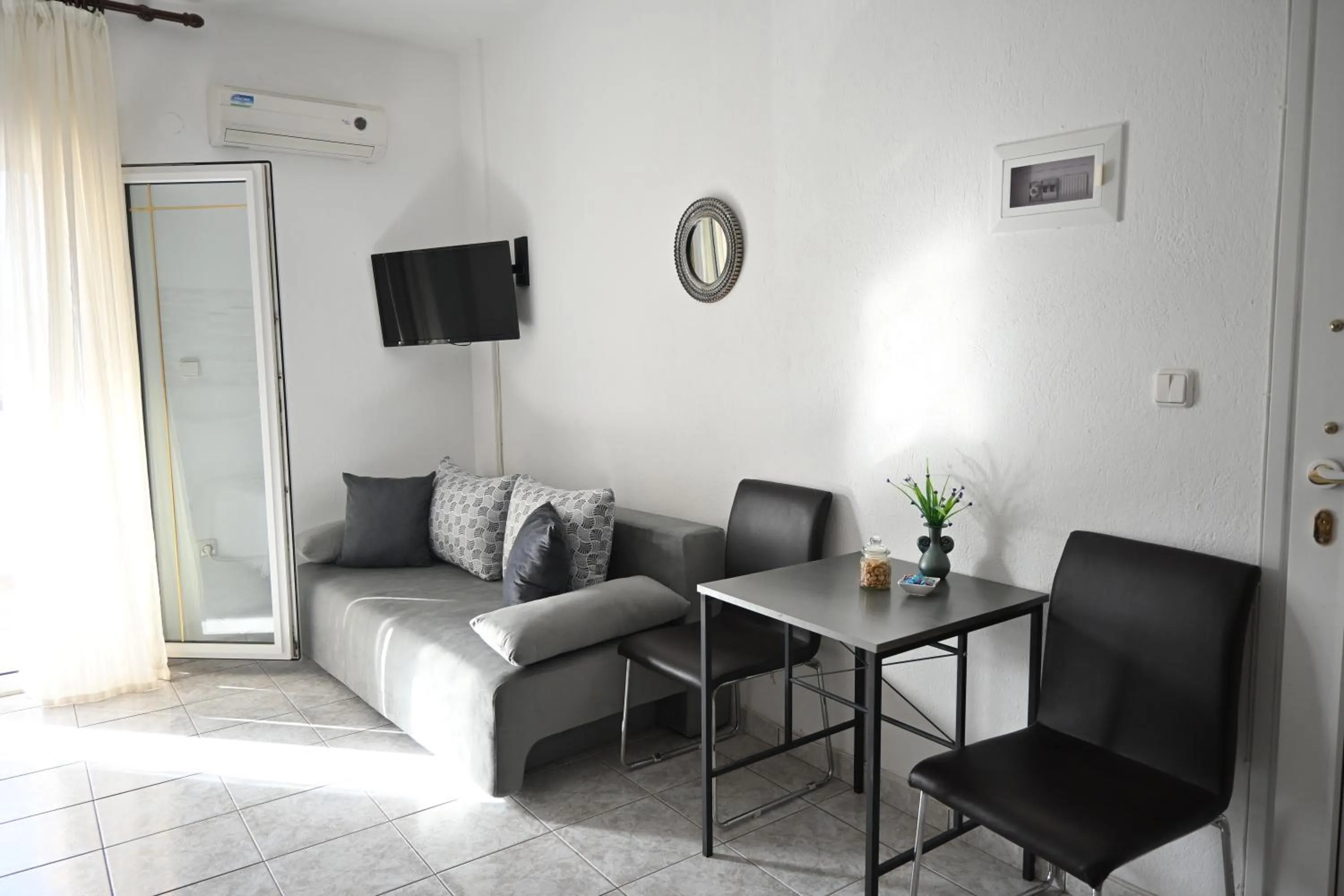 Living room in Doukas Aparthotel