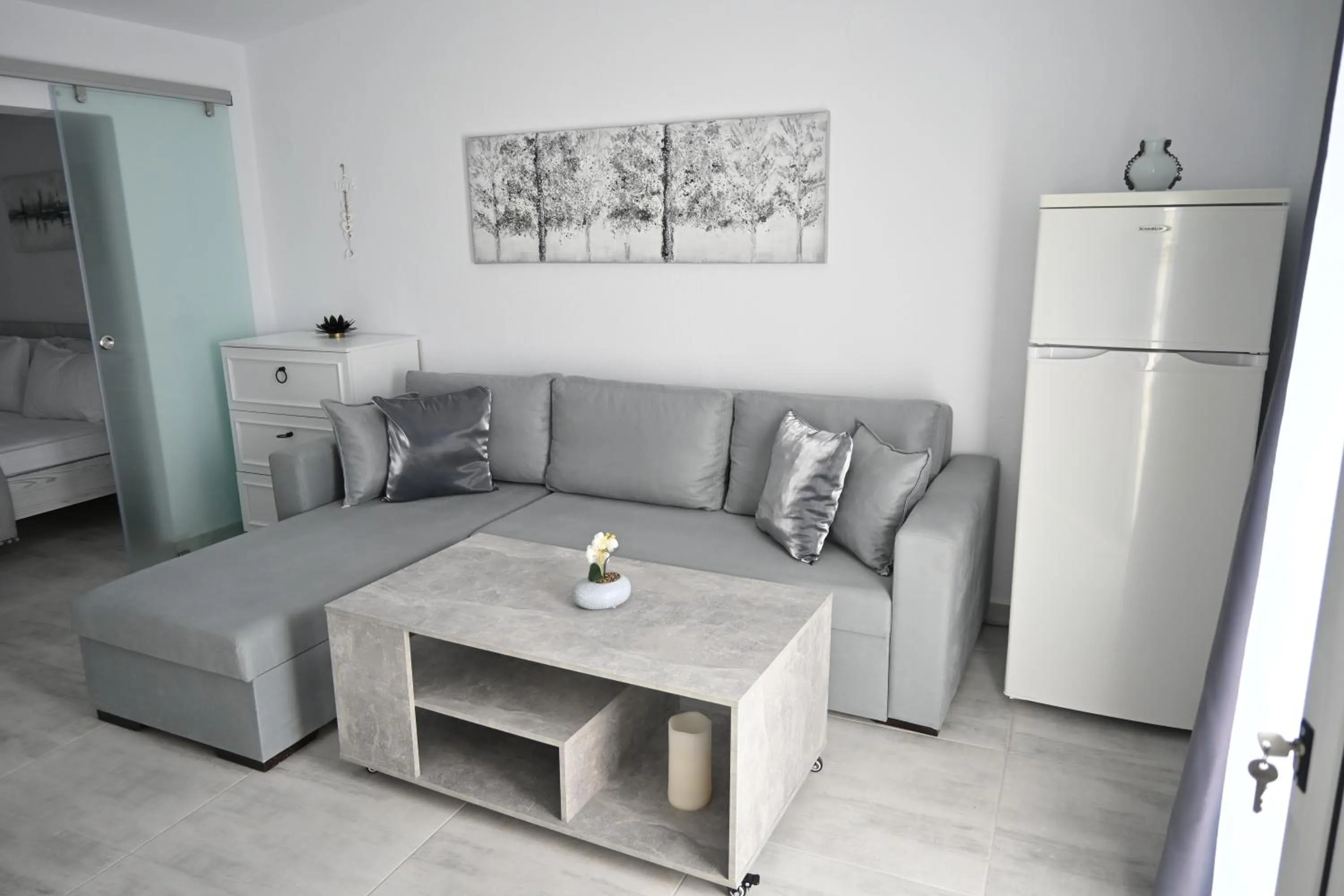 Living room in Doukas Aparthotel