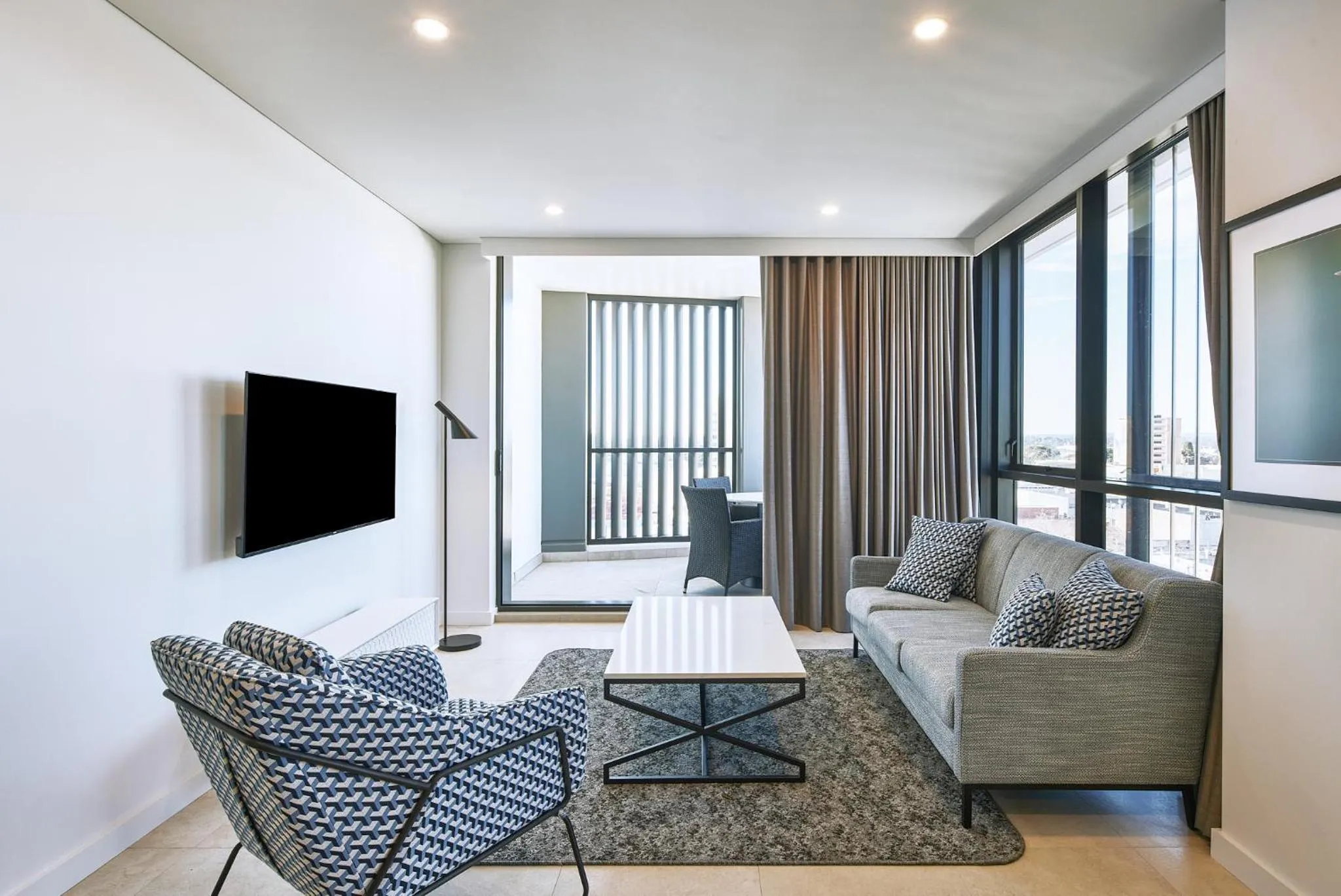 Living room in Meriton Suites Liverpool