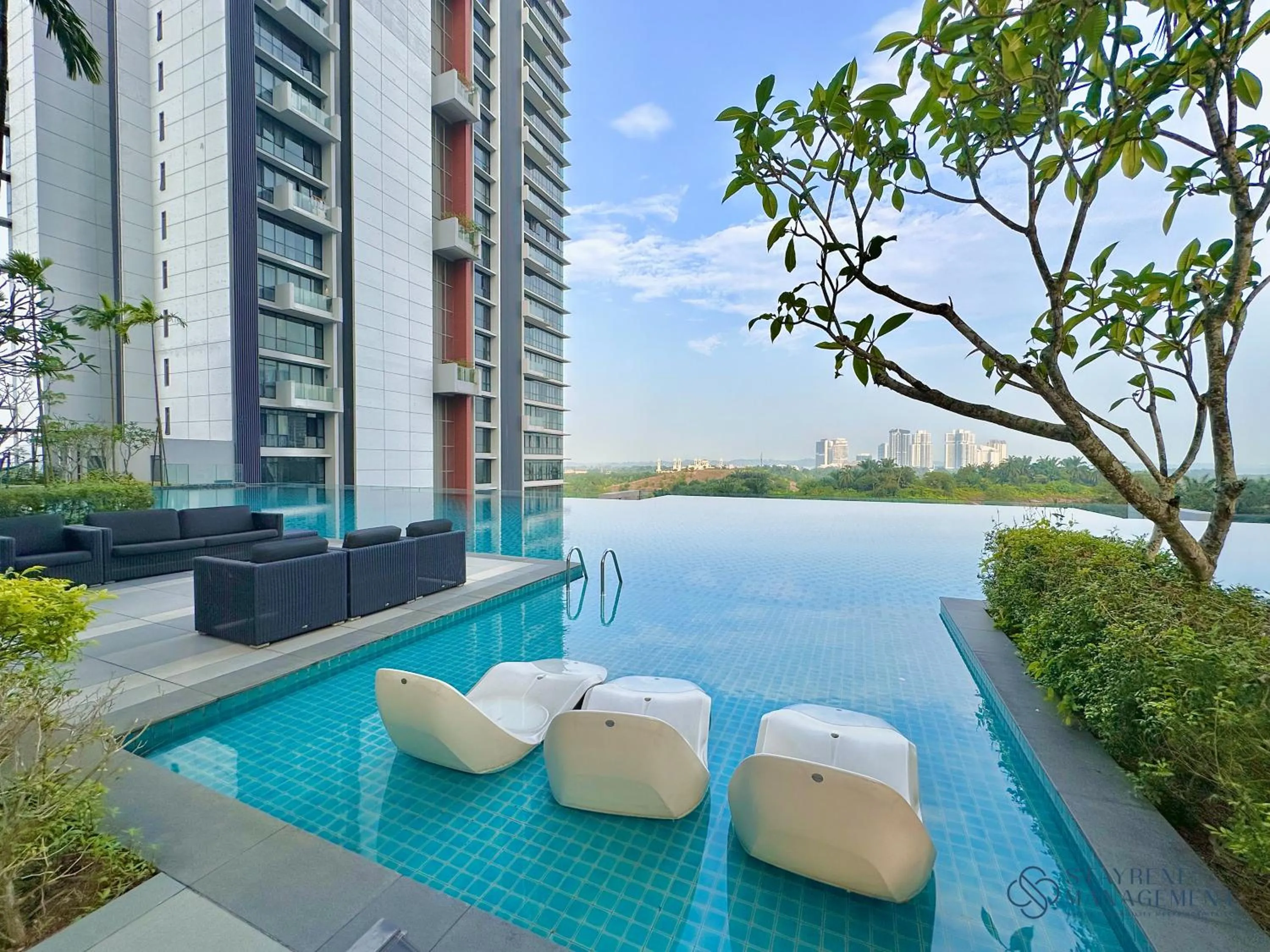 Swimming pool in Grand Medini Residence Nusajaya by Stayrene