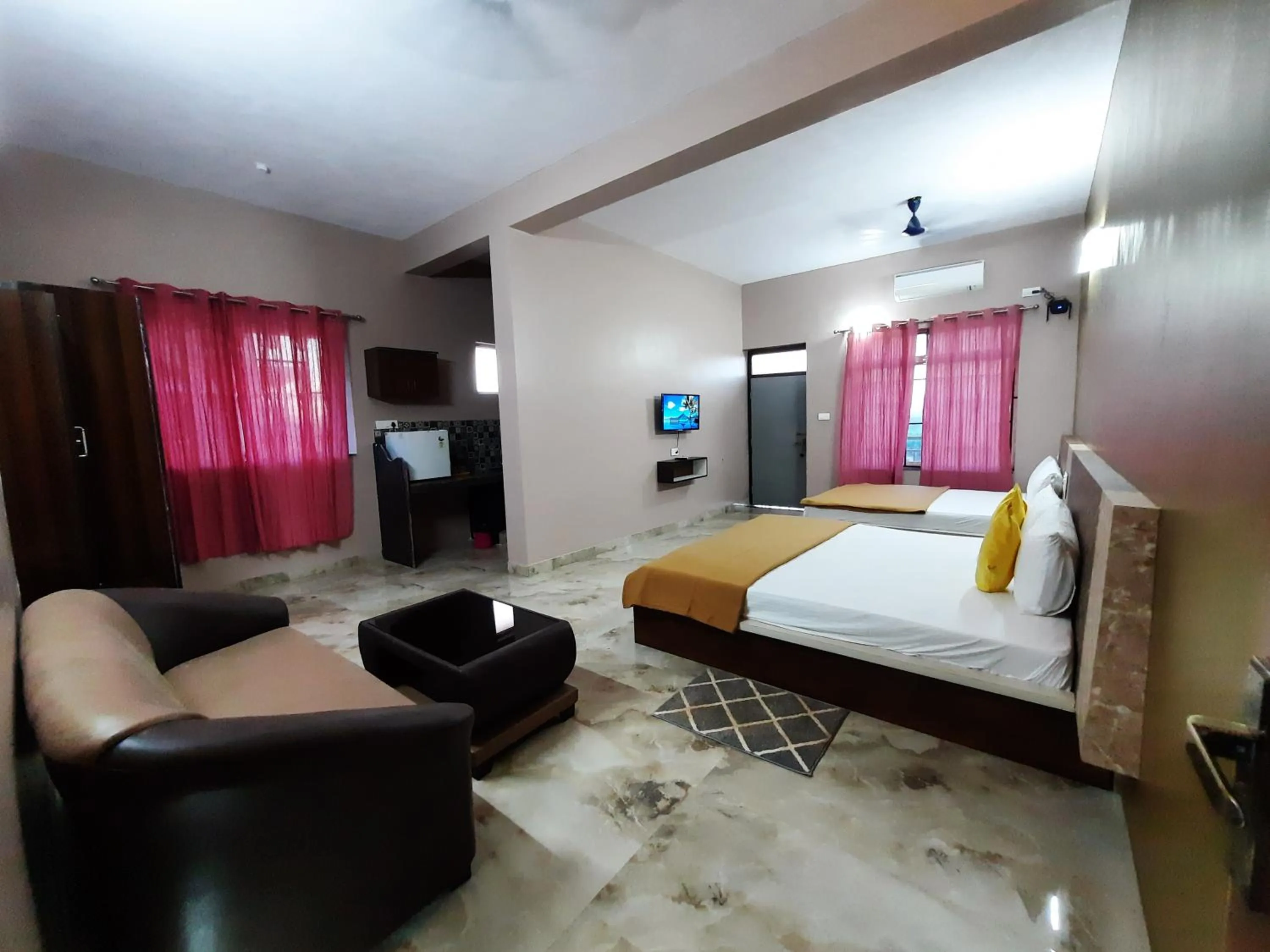 Bed in Hotel Golden Heights Gokarna