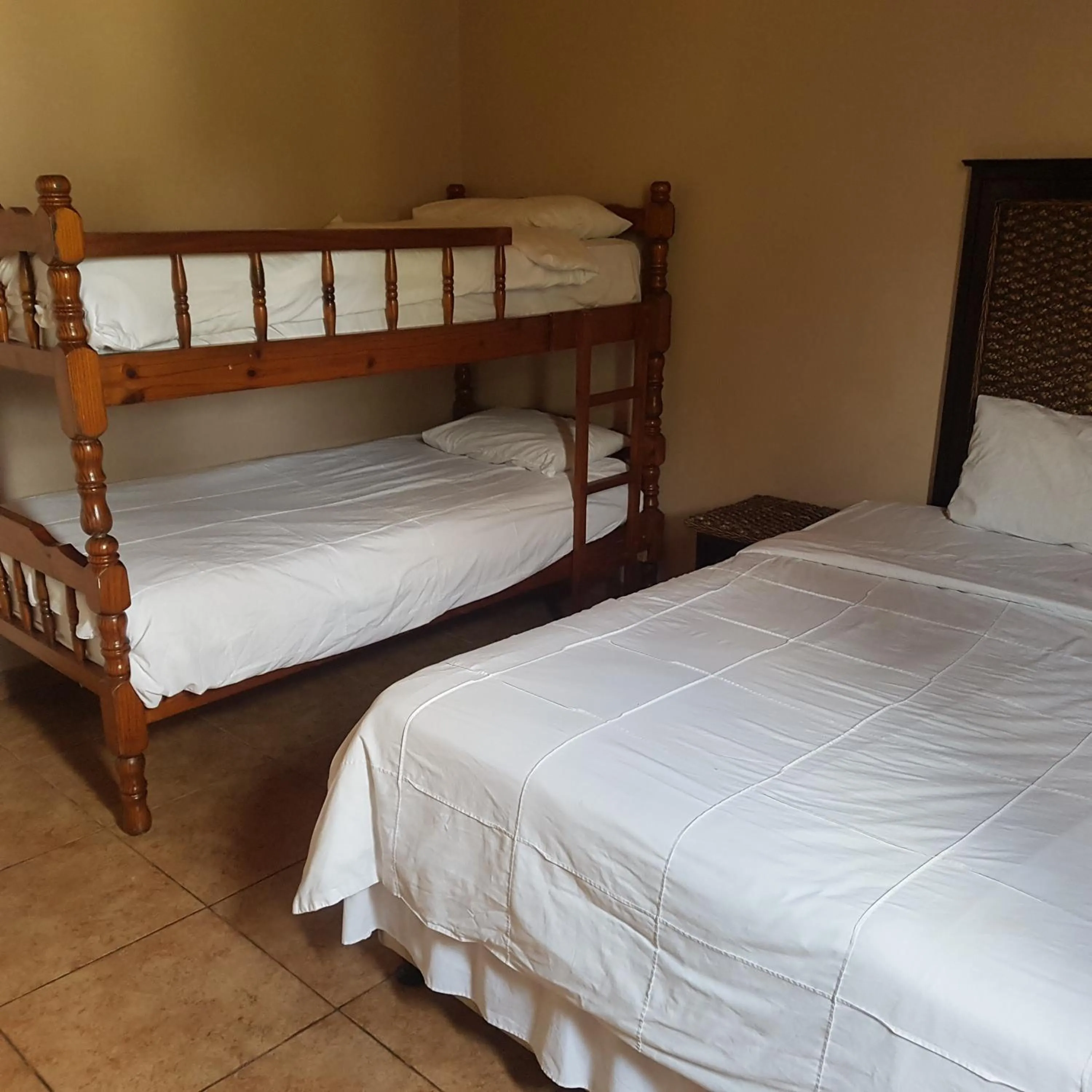 Bed in Golden Dawn Chalets