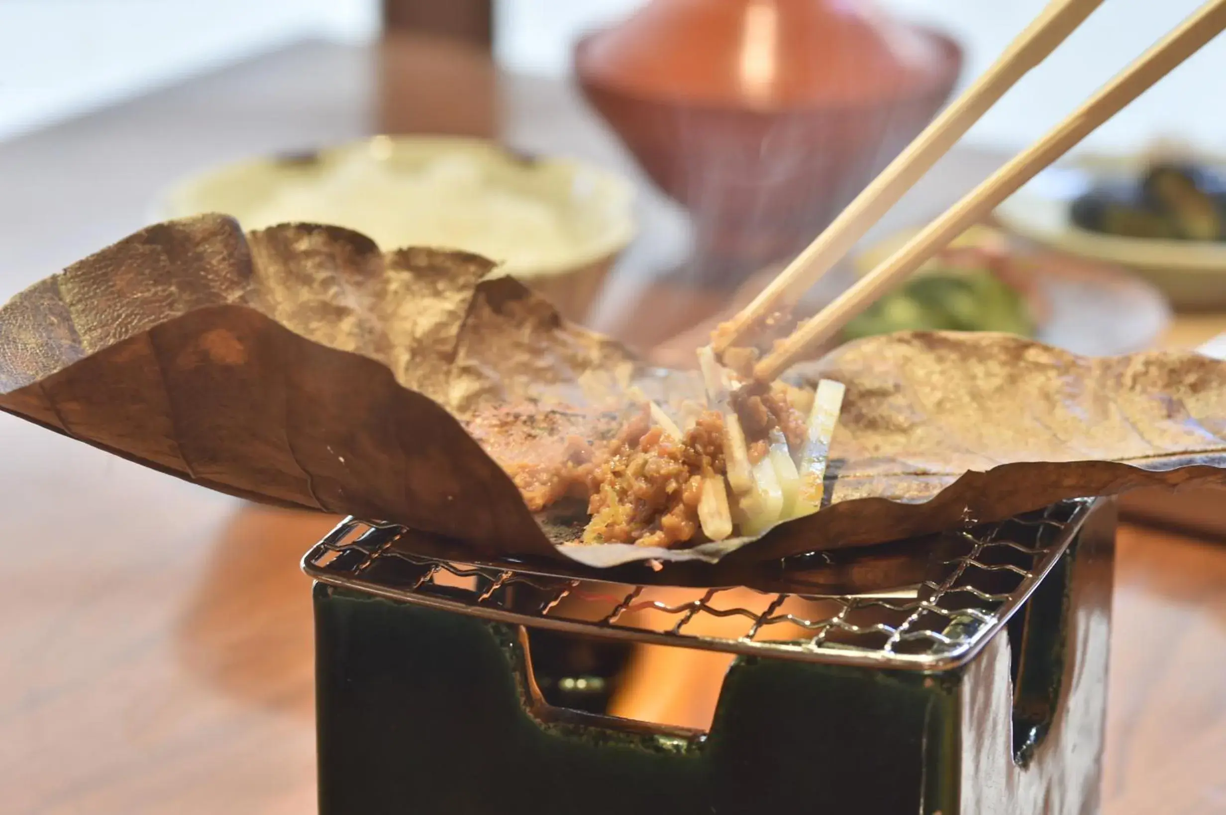 Food close-up in Ryokan Sumiya Kihoan Food close-up in Ryokan Sumiya Kihoan