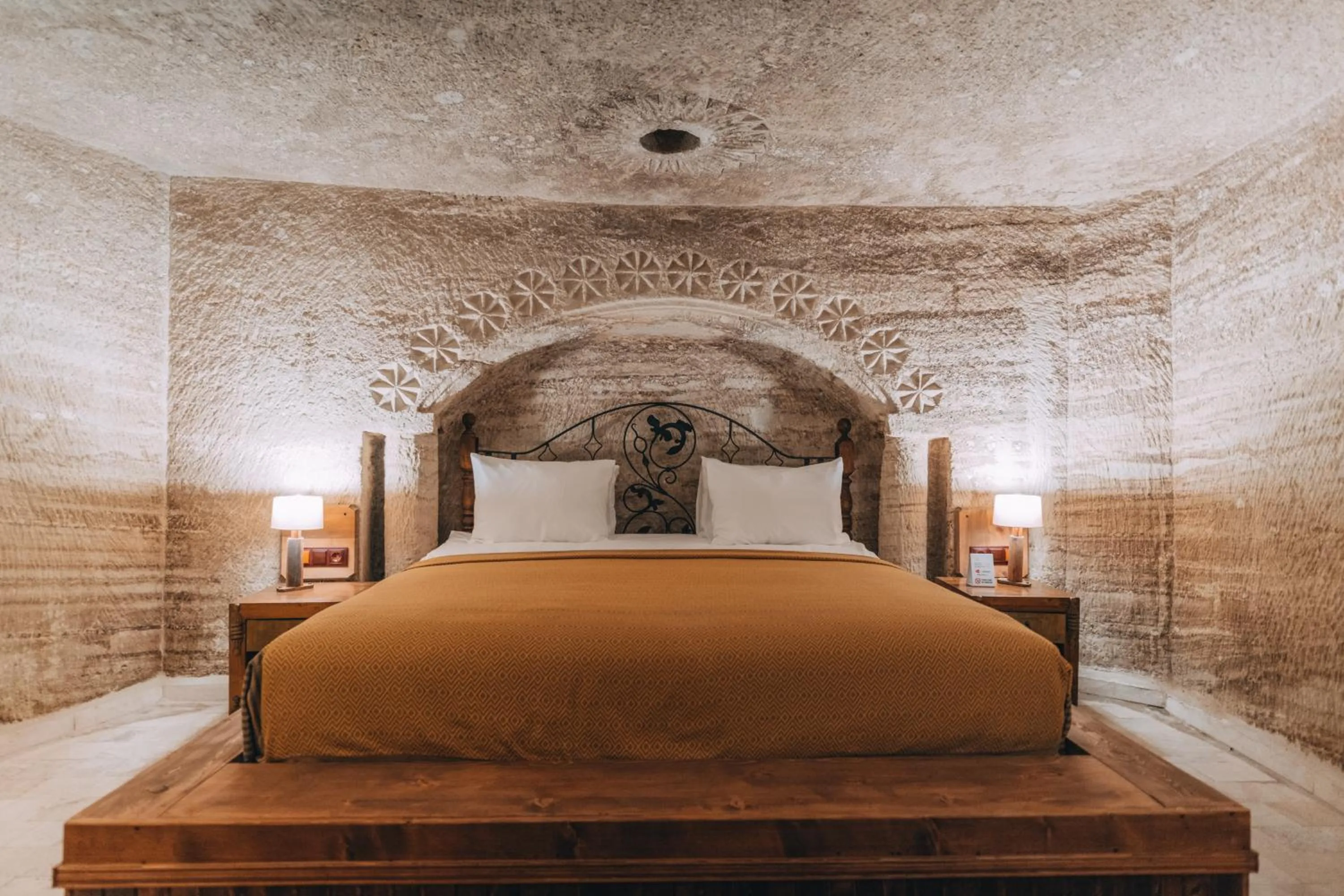 Bed in Sora Cave Hotel