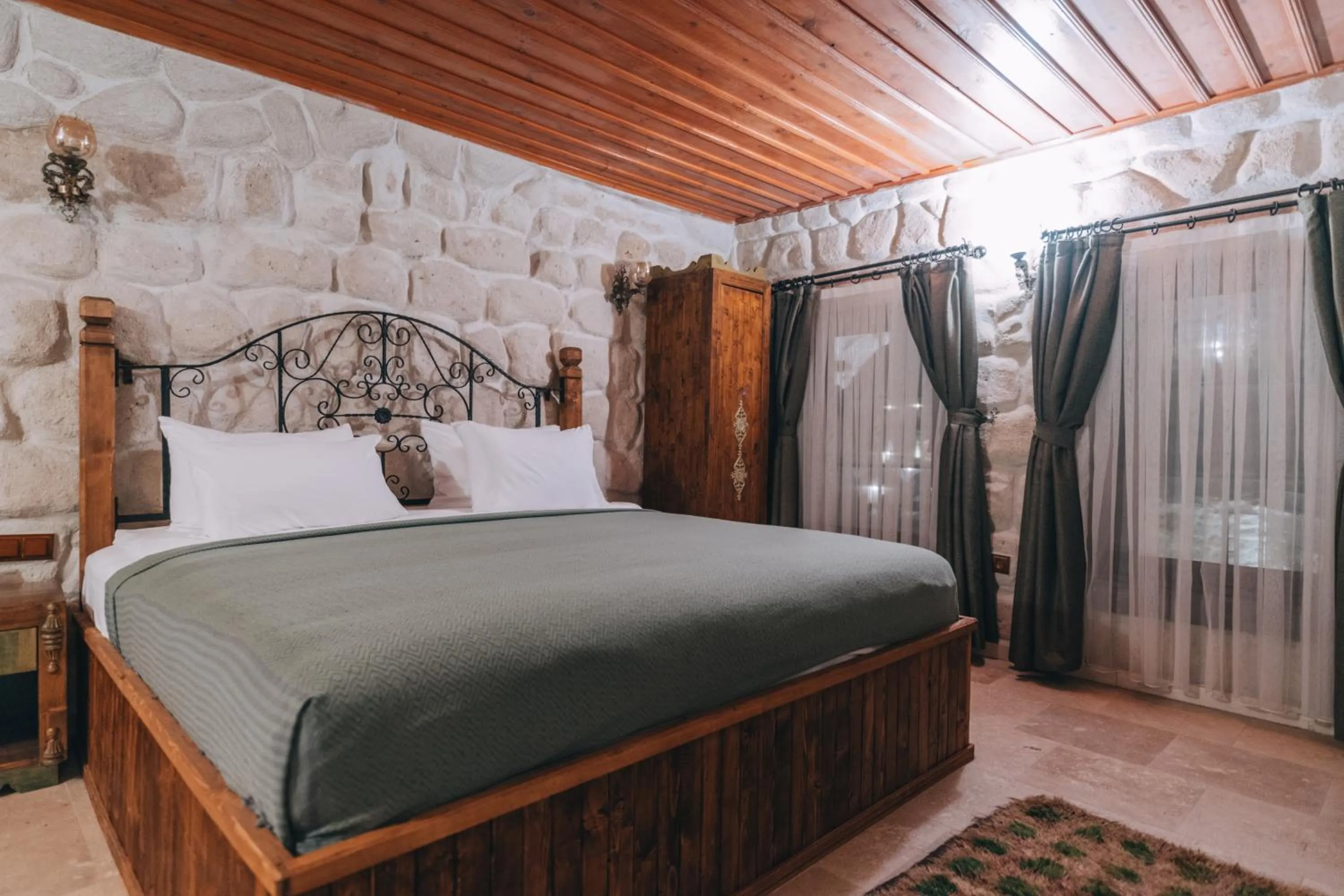 Bed in Sora Cave Hotel