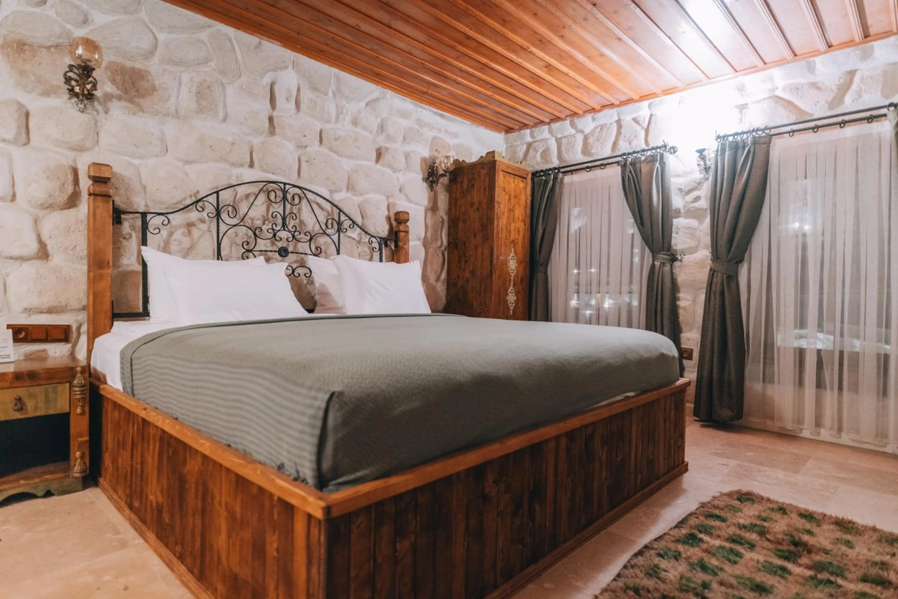 Bed in Sora Cave Hotel