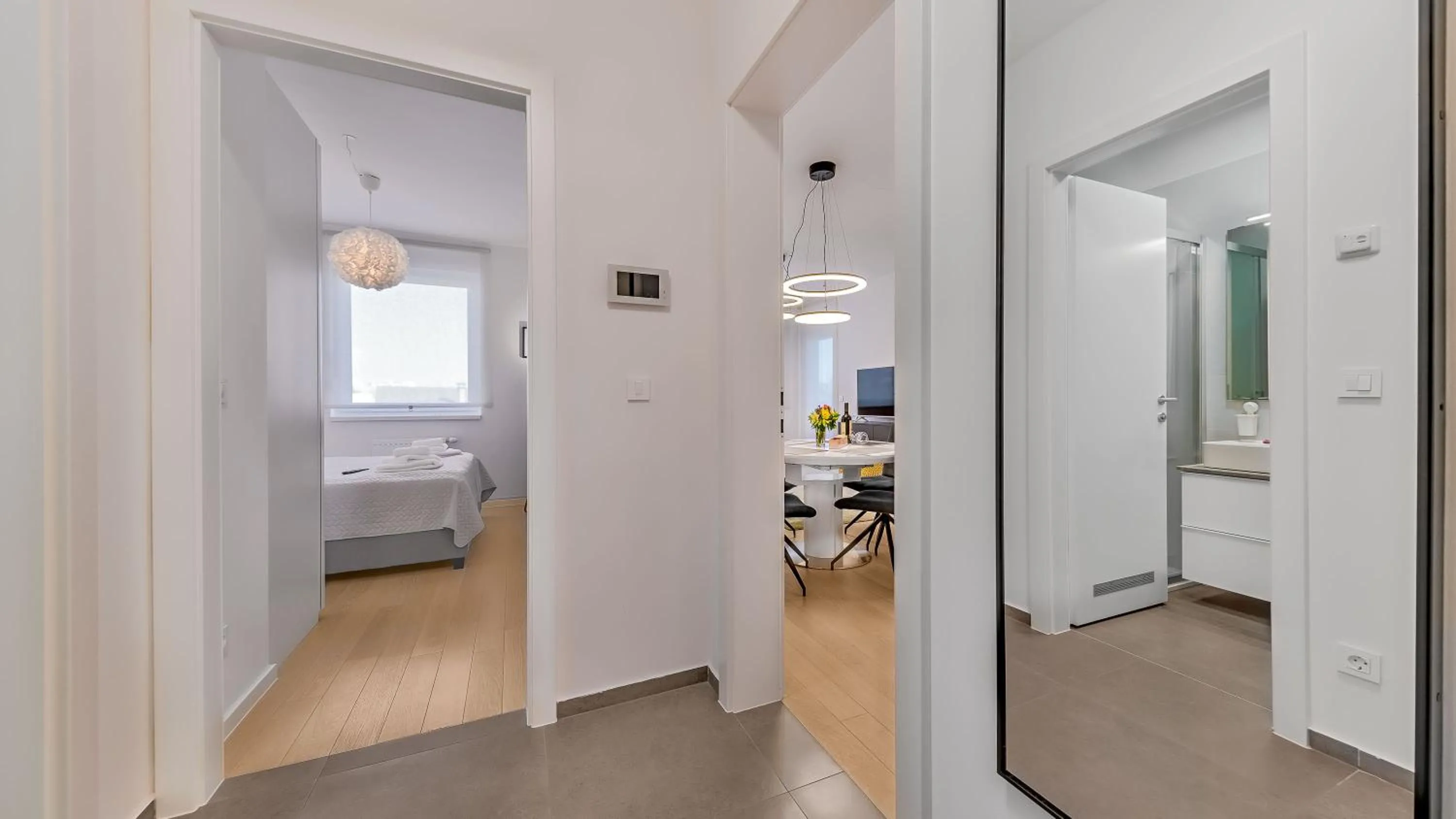 Photo of the whole room, Bed in Good Vibes Lux, 2BDR, Parking, 2BATH