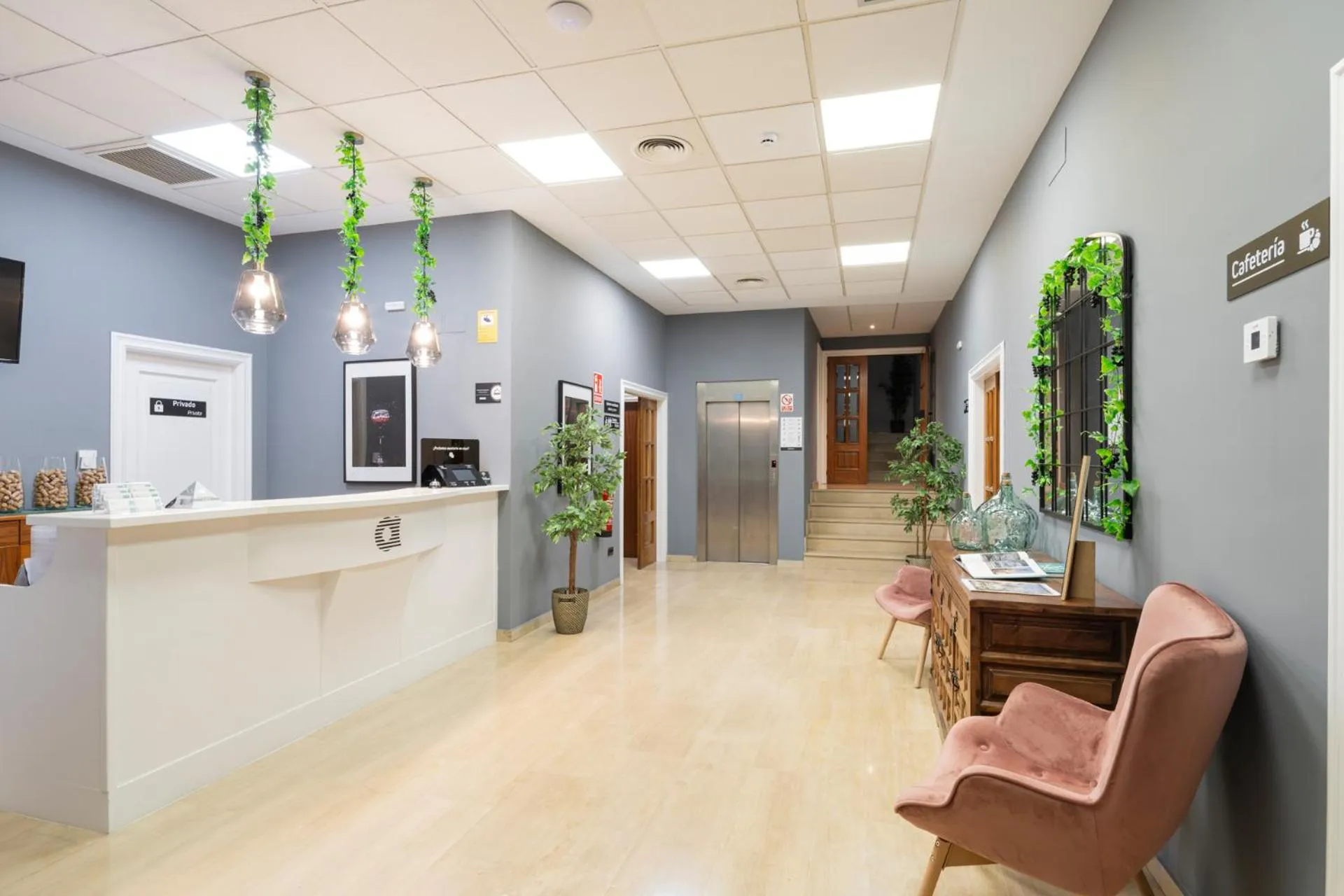 Lobby or reception in Hotel Alda Malvasía