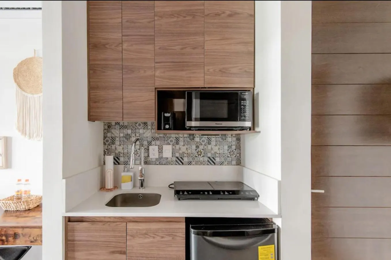 Kitchen or kitchenette in Loft con balcón privado, estacionamiento gratis - Un oasis en Los Cabos