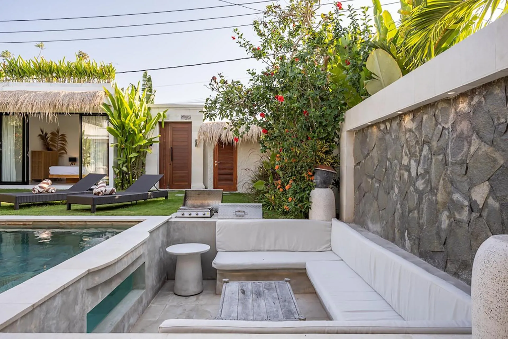 Seating area in Villa Mahoni by Optimum Bali Villas