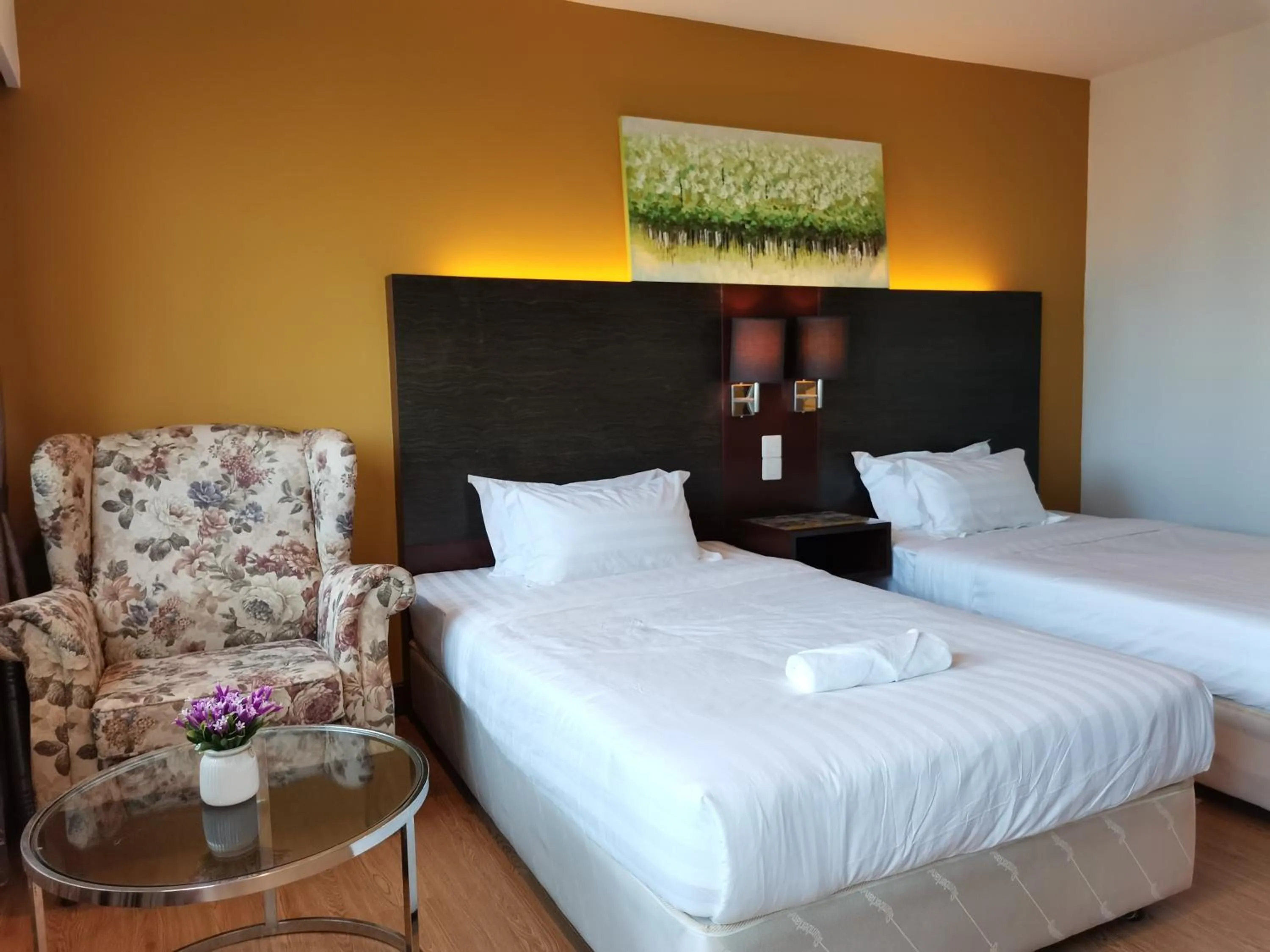 Bed in Greenage MingSuite 明绿时代套房 Kota Kinabalu 亚庇市中心
