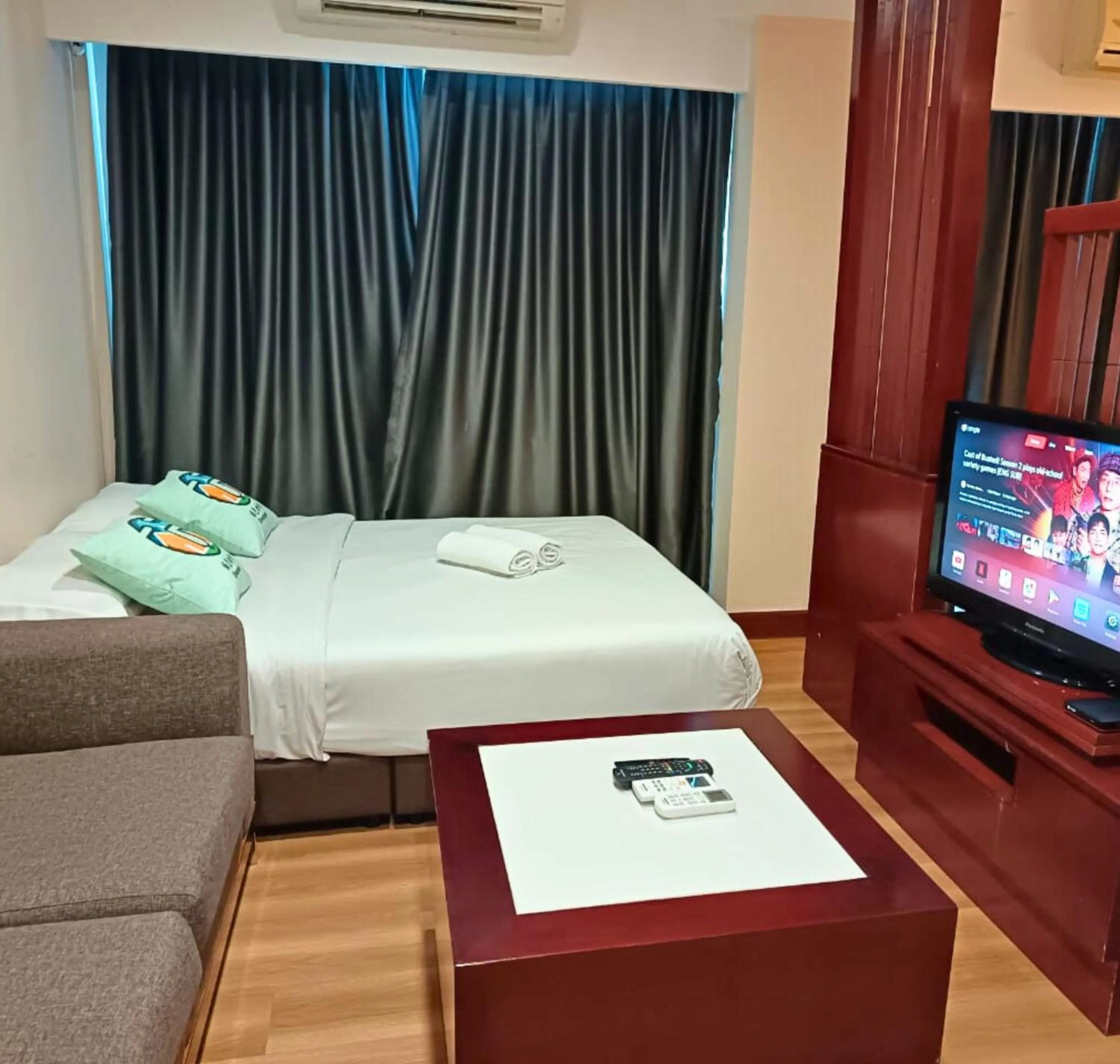 Bed in Greenage MingSuite 明绿时代套房 Kota Kinabalu 亚庇市中心