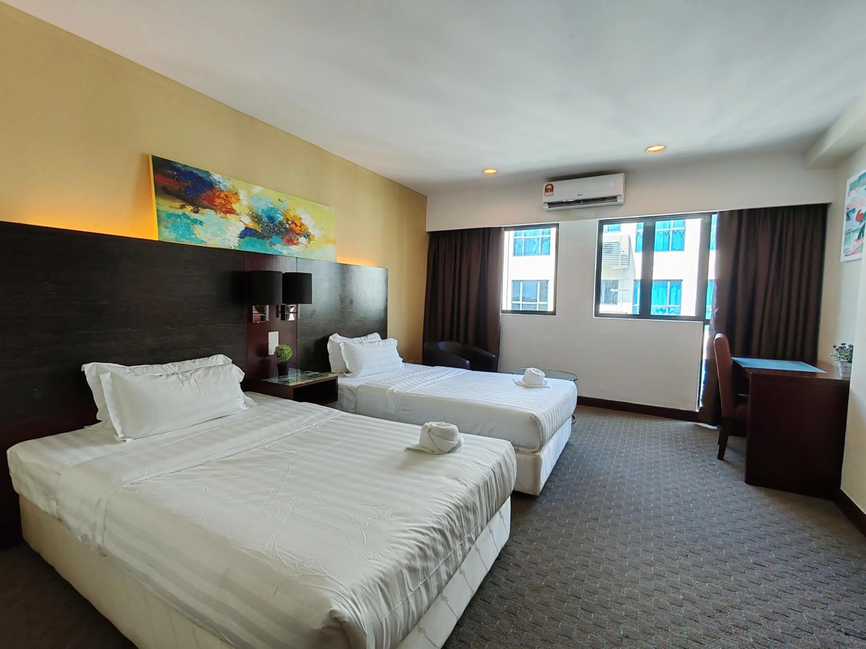 Bed in Greenage MingSuite 明绿时代套房 Kota Kinabalu 亚庇市中心