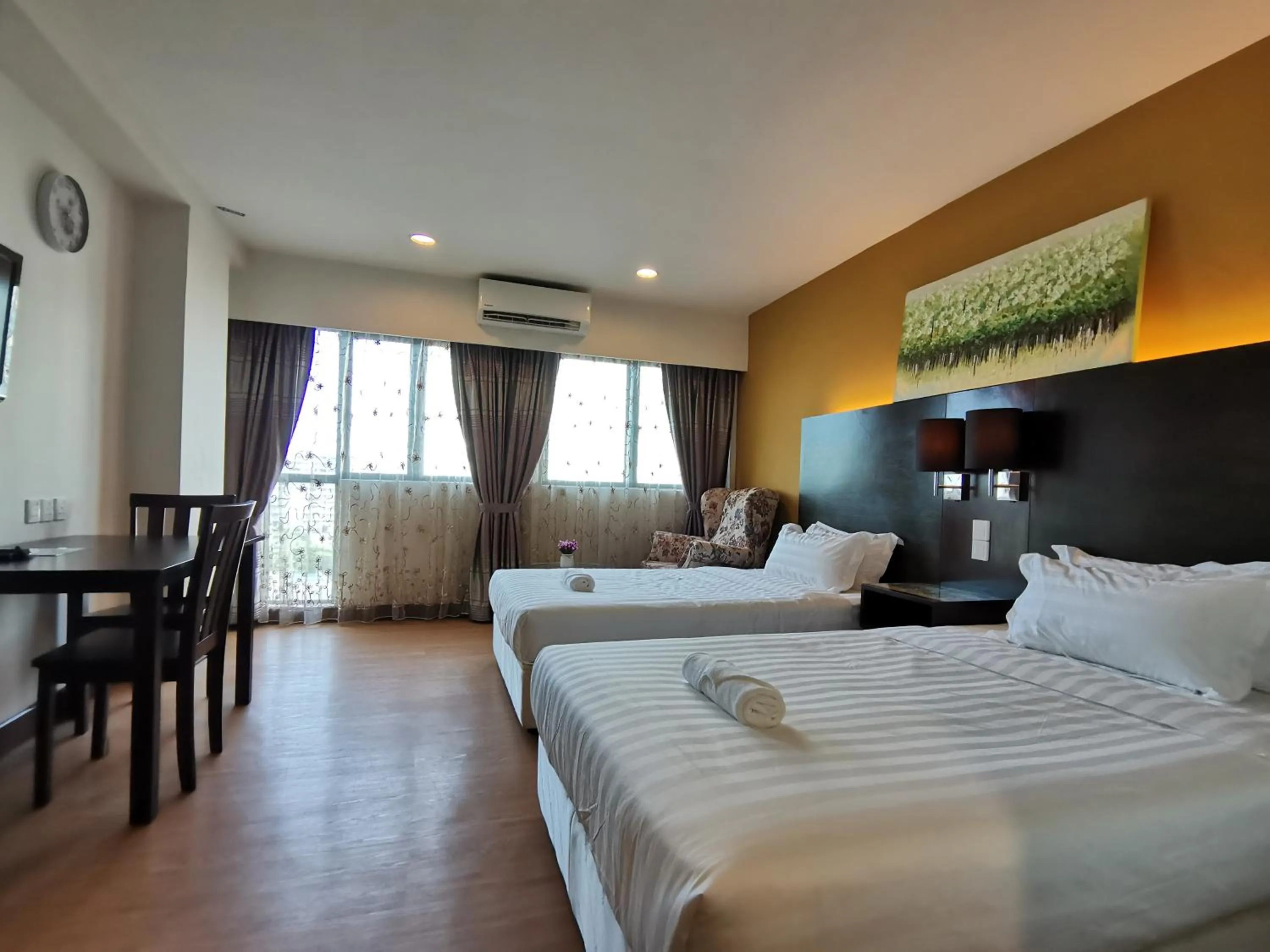 Bed in Greenage MingSuite 明绿时代套房 Kota Kinabalu 亚庇市中心