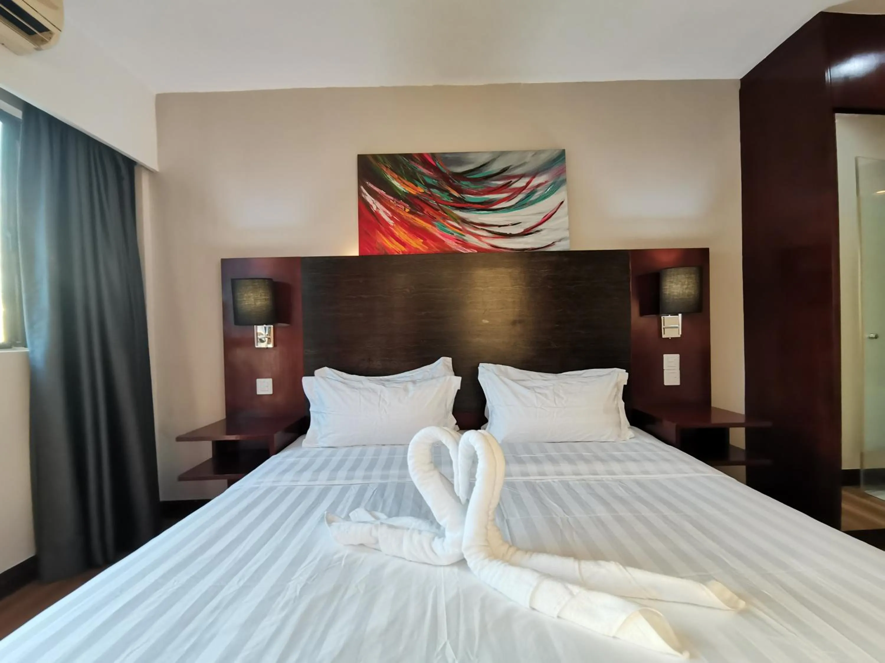 Bed in Greenage MingSuite 明绿时代套房 Kota Kinabalu 亚庇市中心