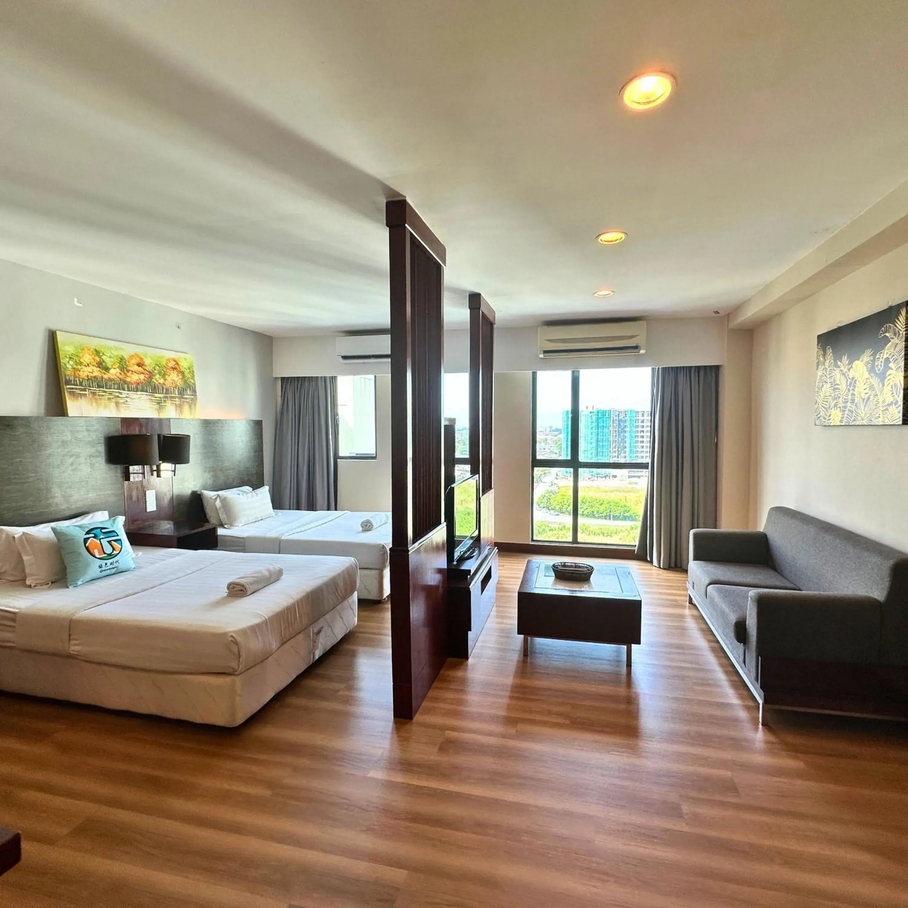 View (from property/room), Bed in Greenage MingSuite 明绿时代套房 Kota Kinabalu 亚庇市中心 View (from property/room), Bed in Greenage MingSuite 明绿时代套房 Kota Kinabalu 亚庇市中心