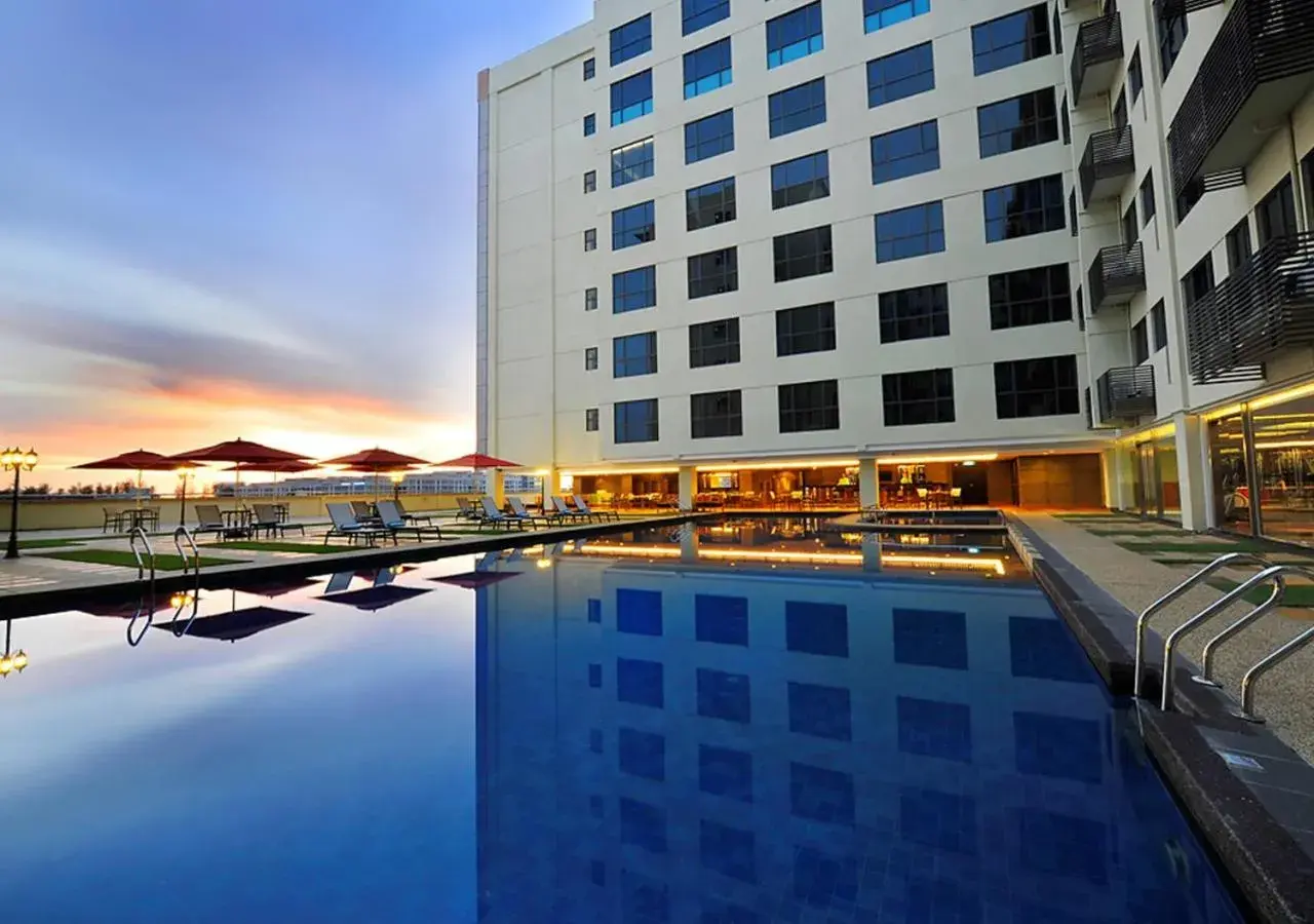 Pool view in Greenage MingSuite 明绿时代套房 Kota Kinabalu 亚庇市中心 Pool view in Greenage MingSuite 明绿时代套房 Kota Kinabalu 亚庇市中心