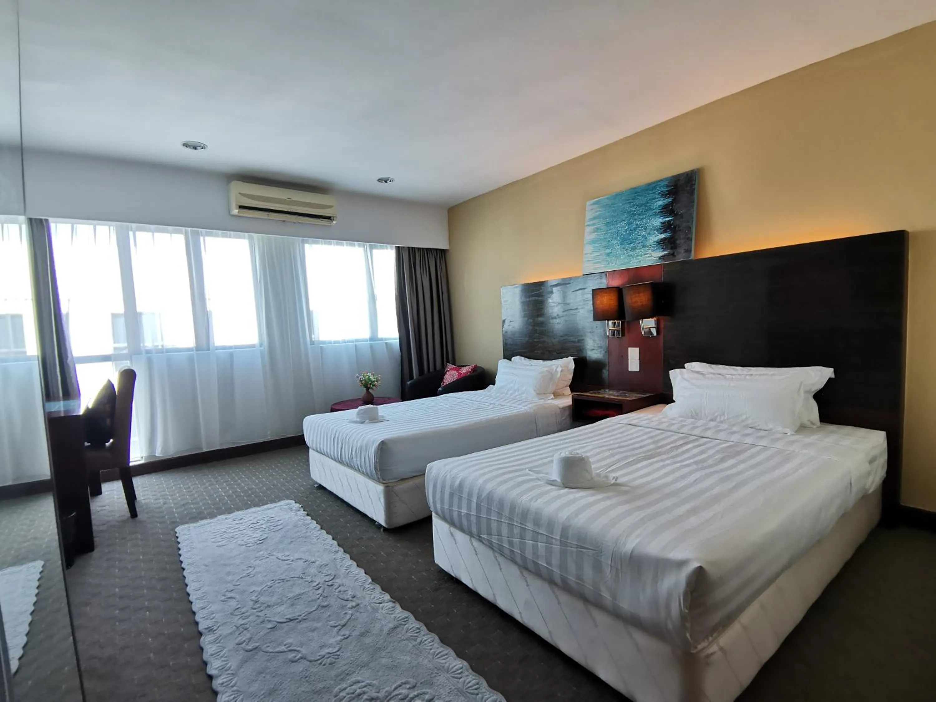 Bed in Greenage MingSuite 明绿时代套房 Kota Kinabalu 亚庇市中心