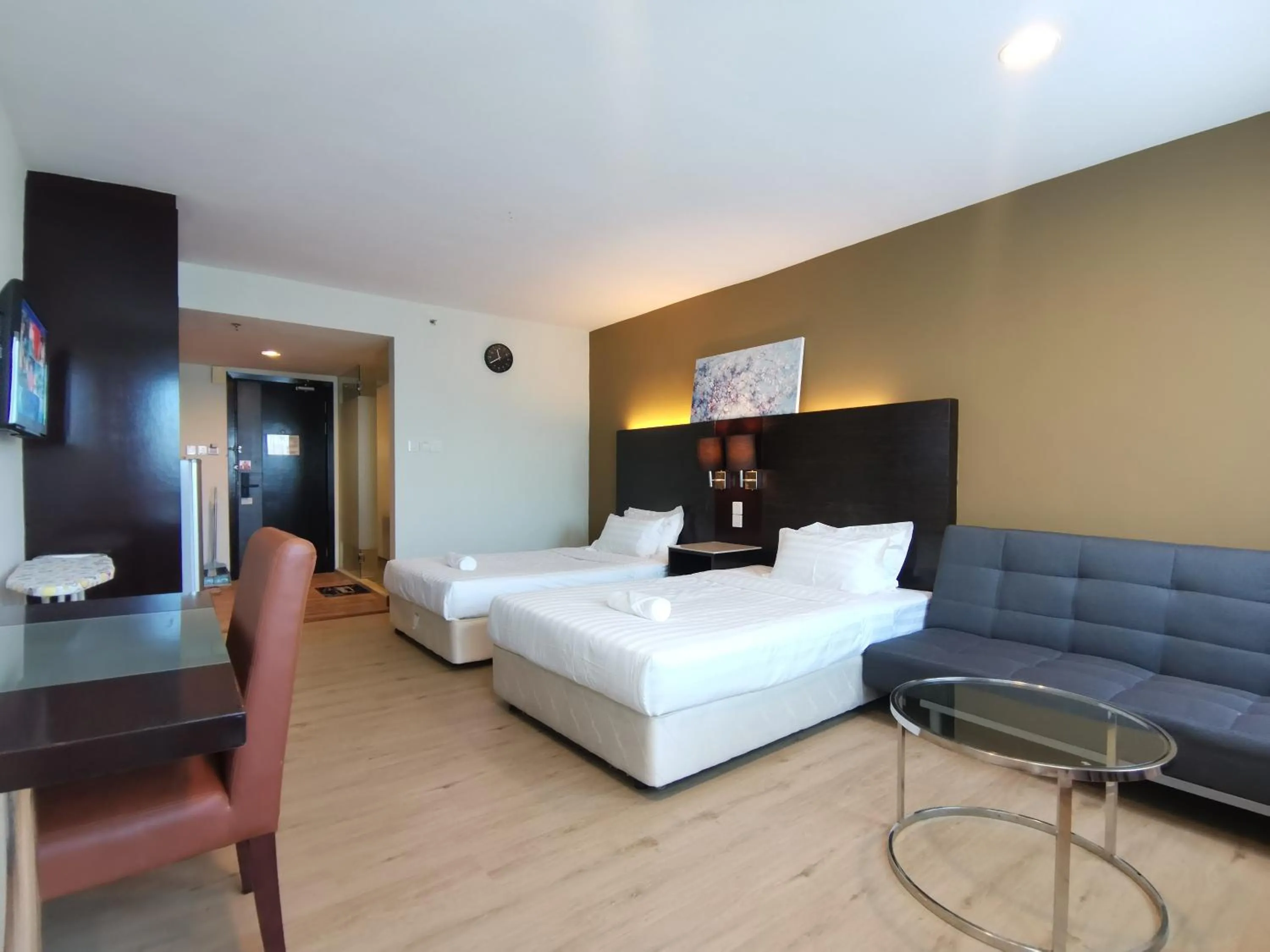 Bed in Greenage MingSuite 明绿时代套房 Kota Kinabalu 亚庇市中心