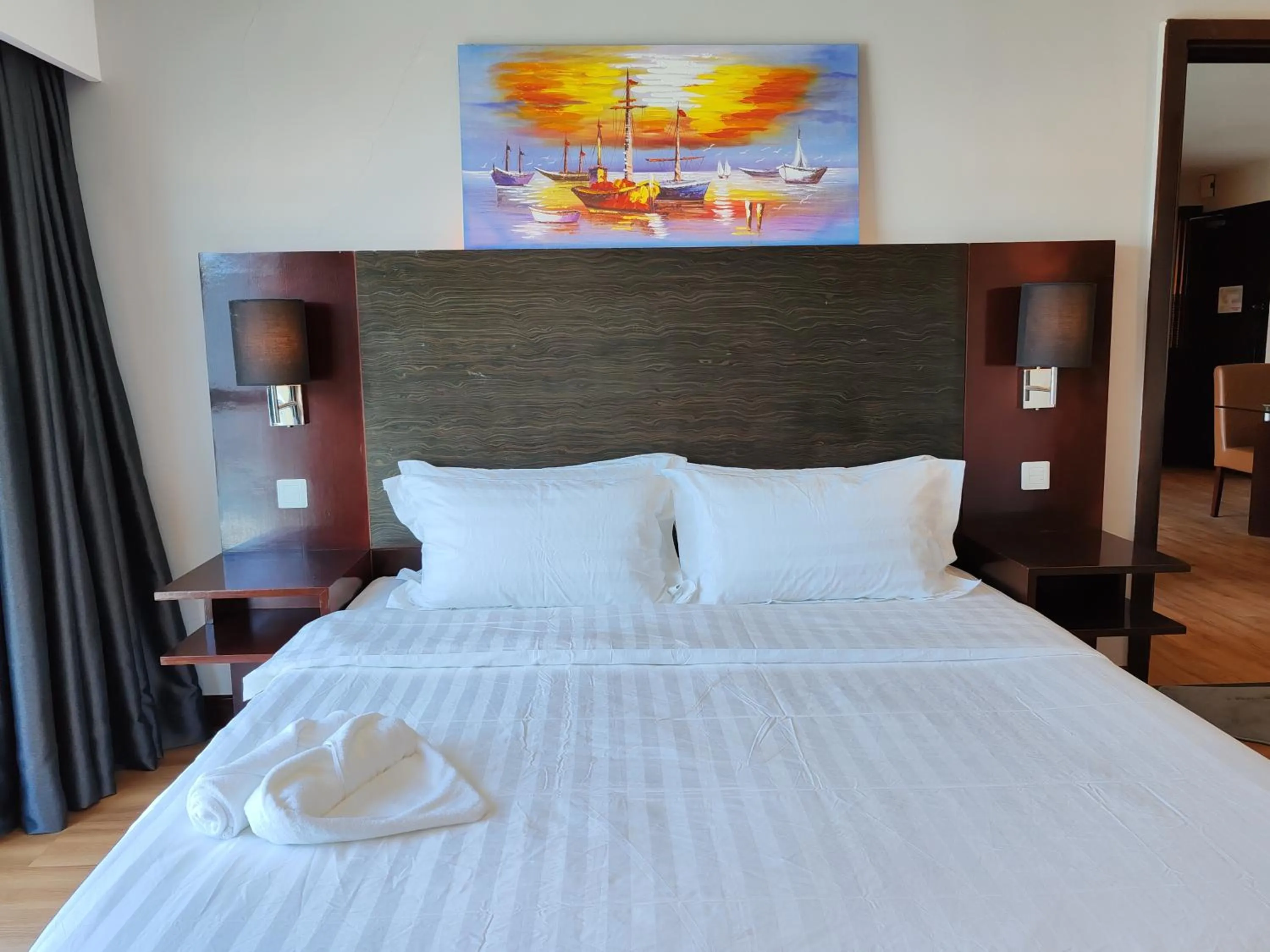 Bed in Greenage MingSuite 明绿时代套房 Kota Kinabalu 亚庇市中心