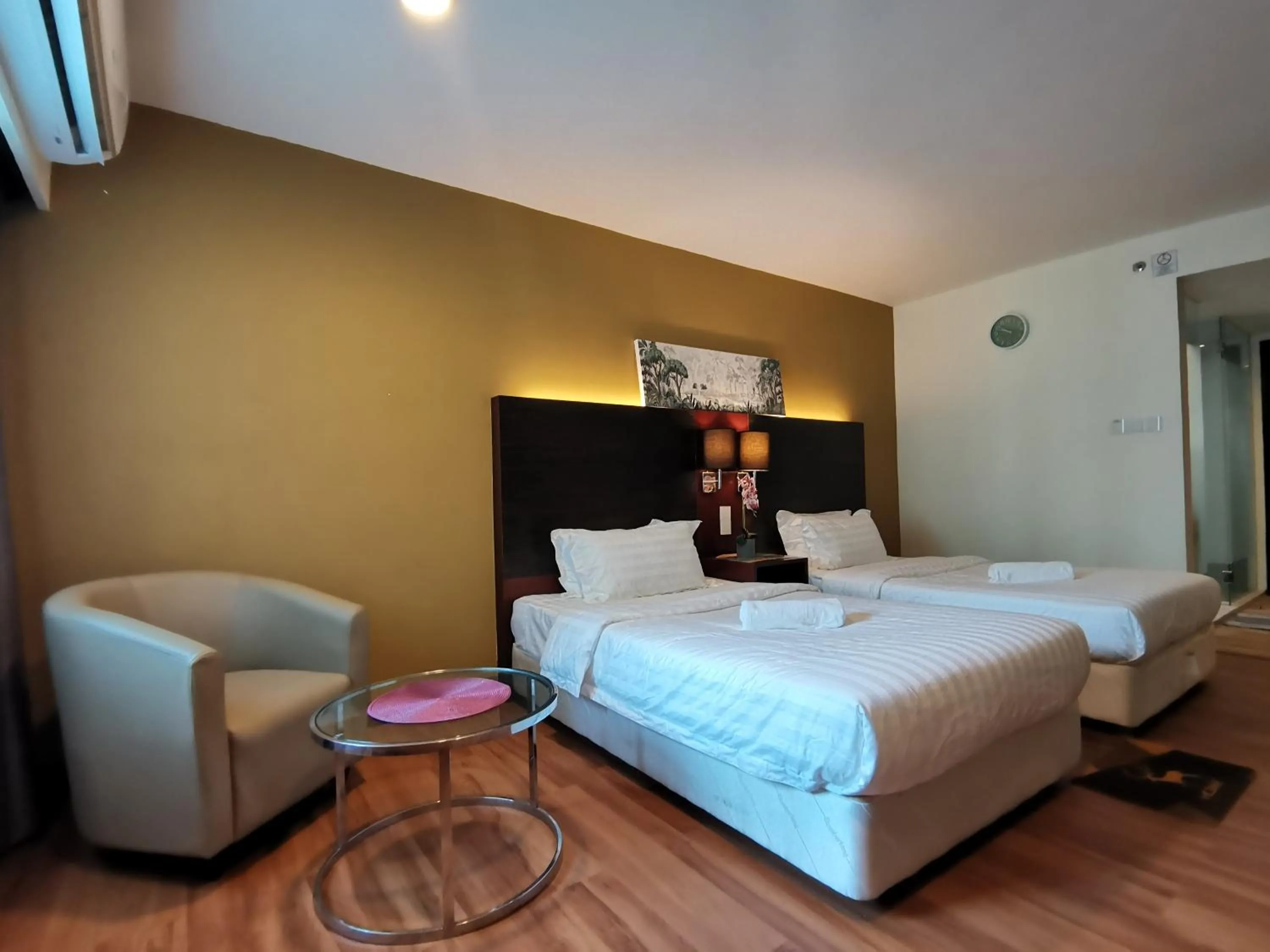 Bed in Greenage MingSuite 明绿时代套房 Kota Kinabalu 亚庇市中心