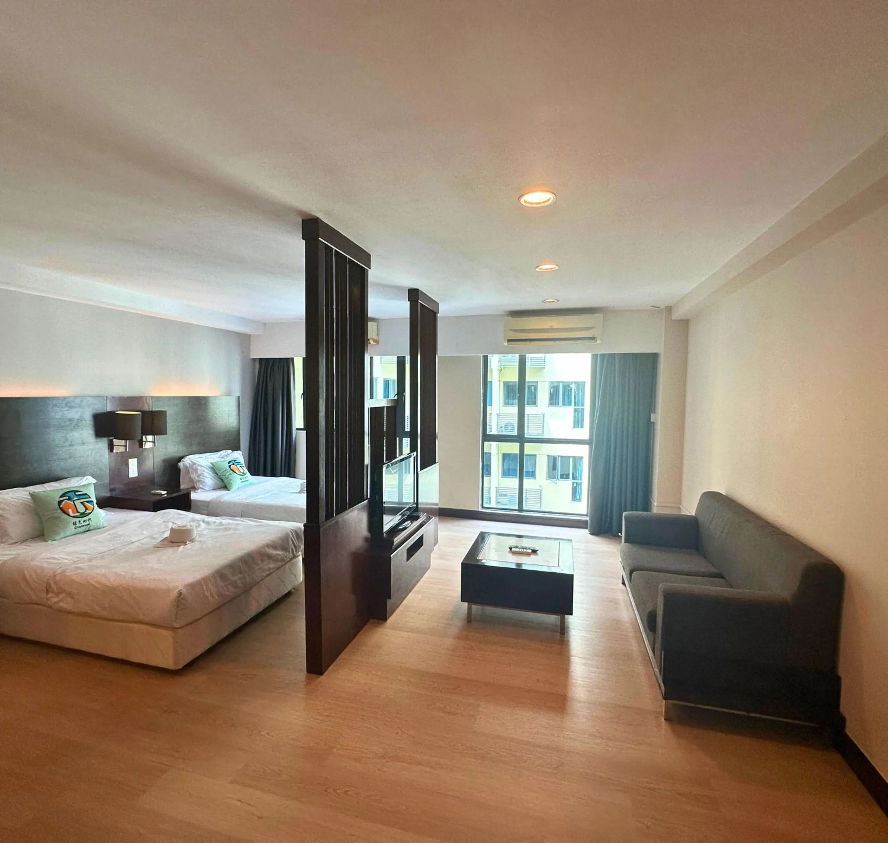 Bed in Greenage MingSuite 明绿时代套房 Kota Kinabalu 亚庇市中心