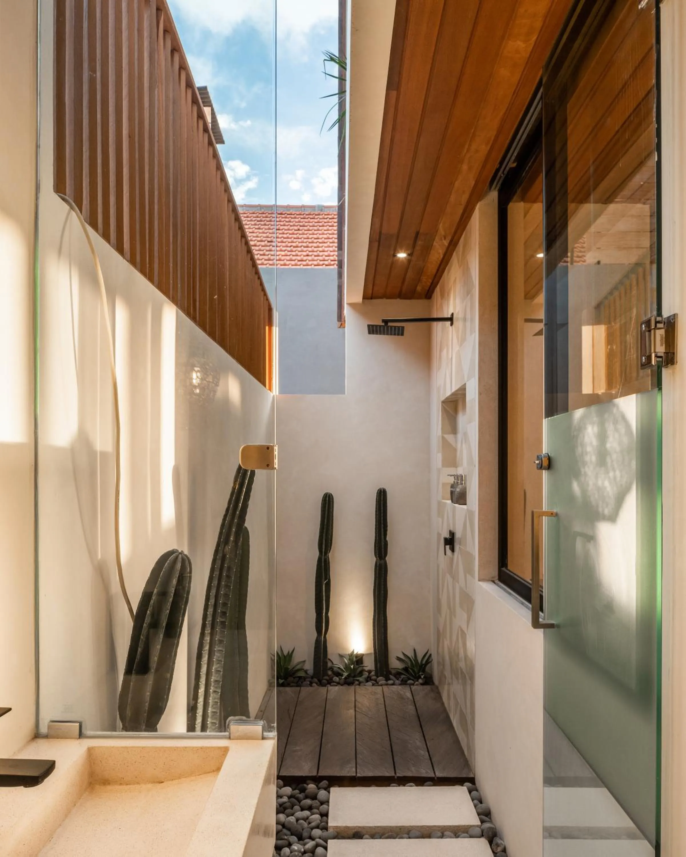 Shower in Blacksand Villas Canggu