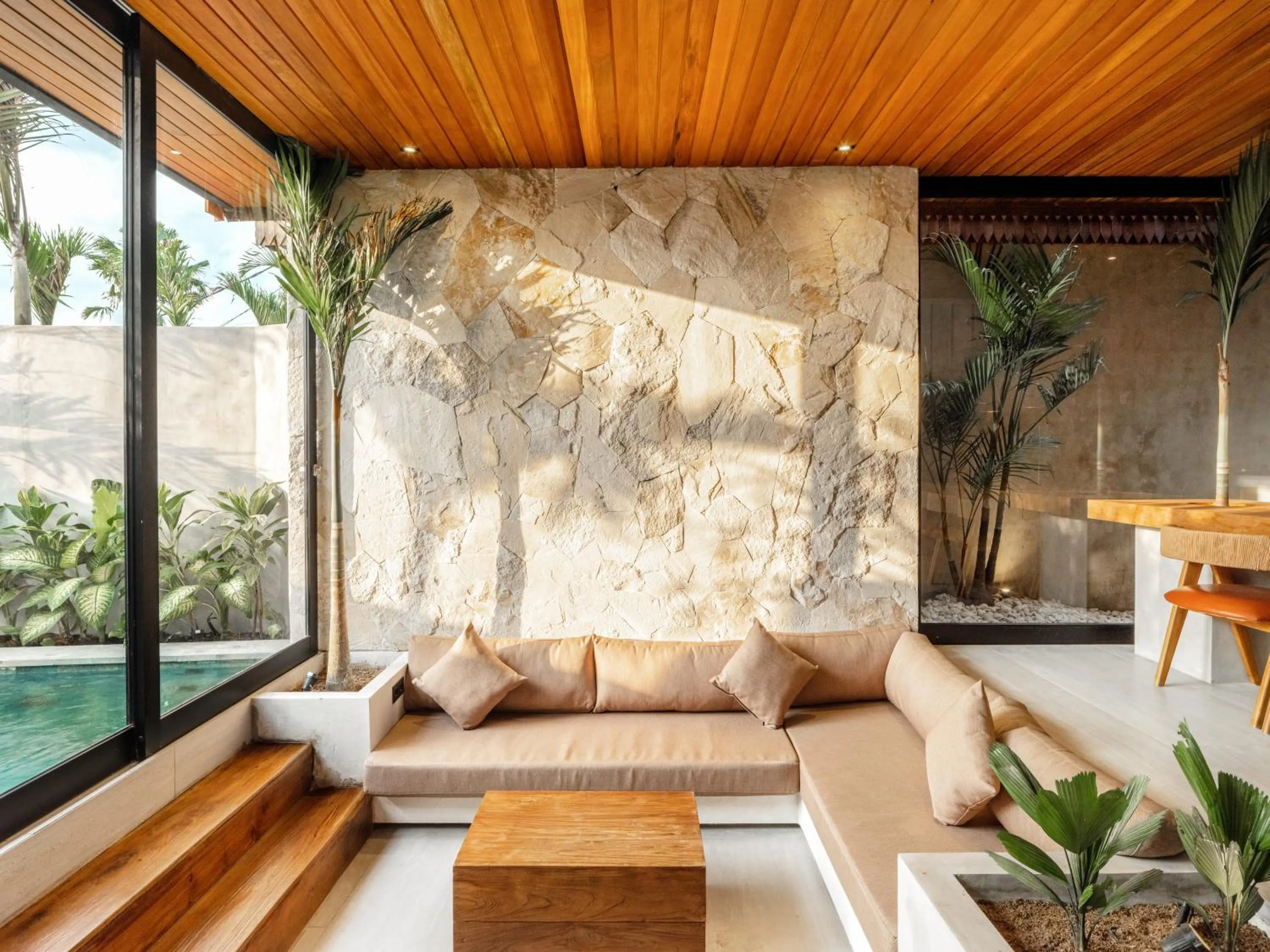 Living room in Blacksand Villas Canggu