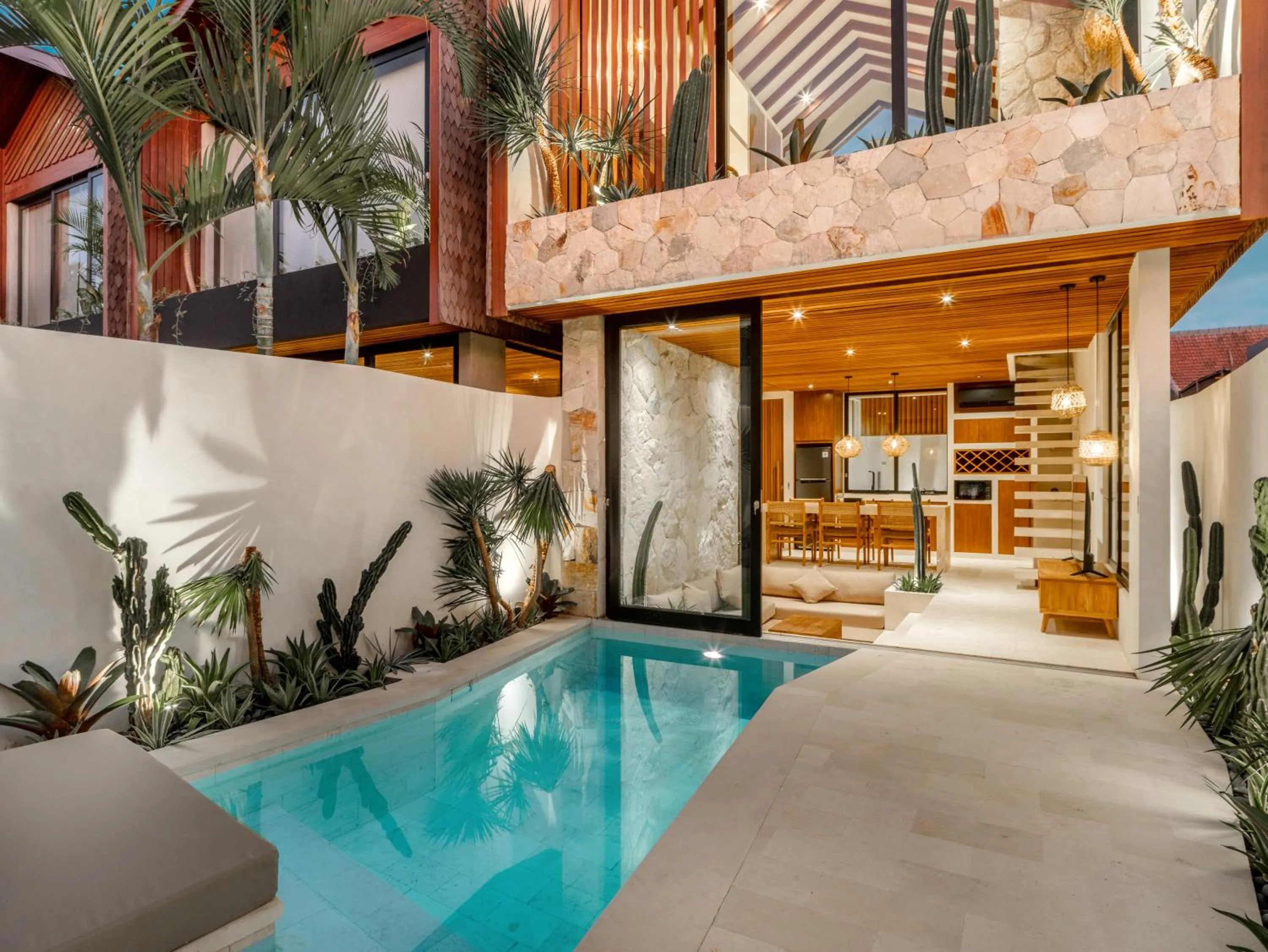 Pool view in Blacksand Villas Canggu