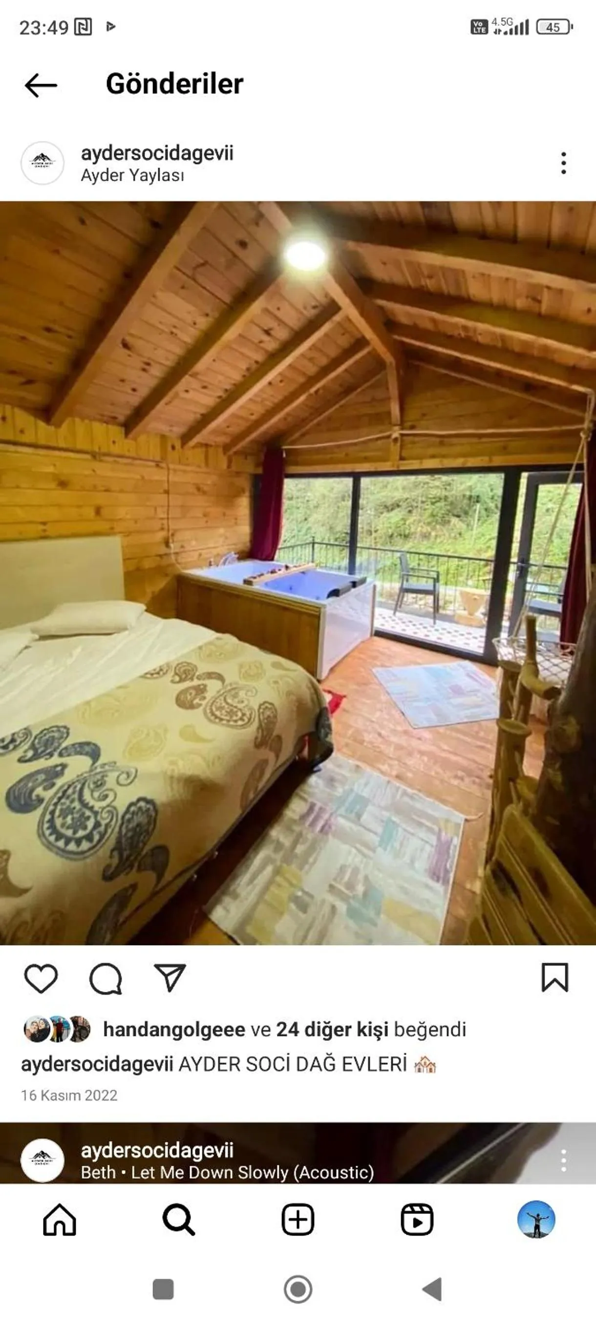 Bed in AYDER SOCi DAĞ EVLERİ