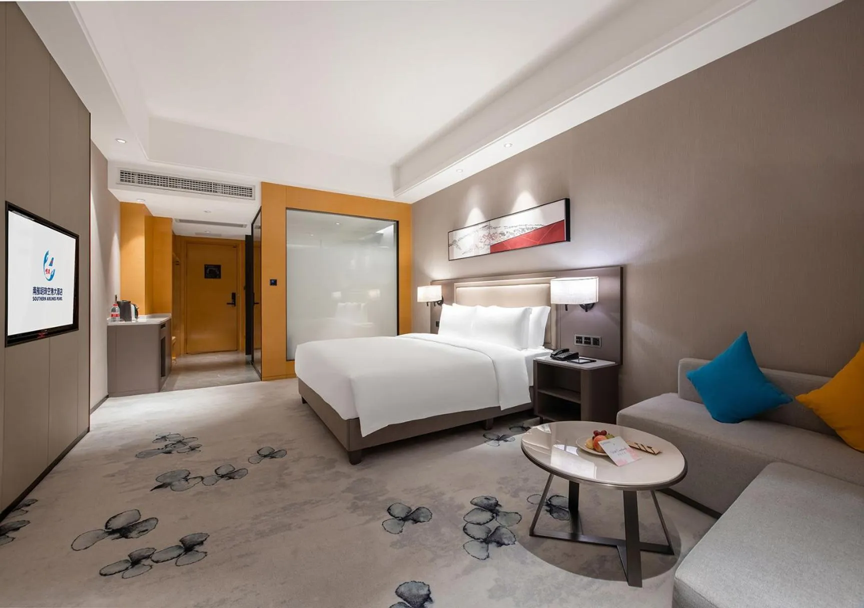 Bedroom, Bed in Guangzhou Southern Airlines Pearl Airport Hotel