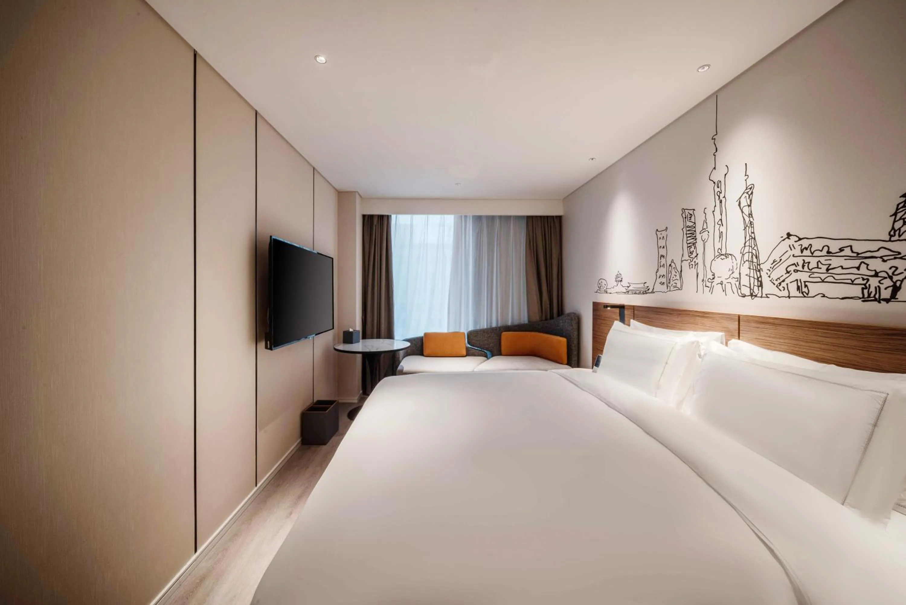 TV and multimedia, Bed in UrCove by Hyatt Shanghai Lujiazui Expo Center
