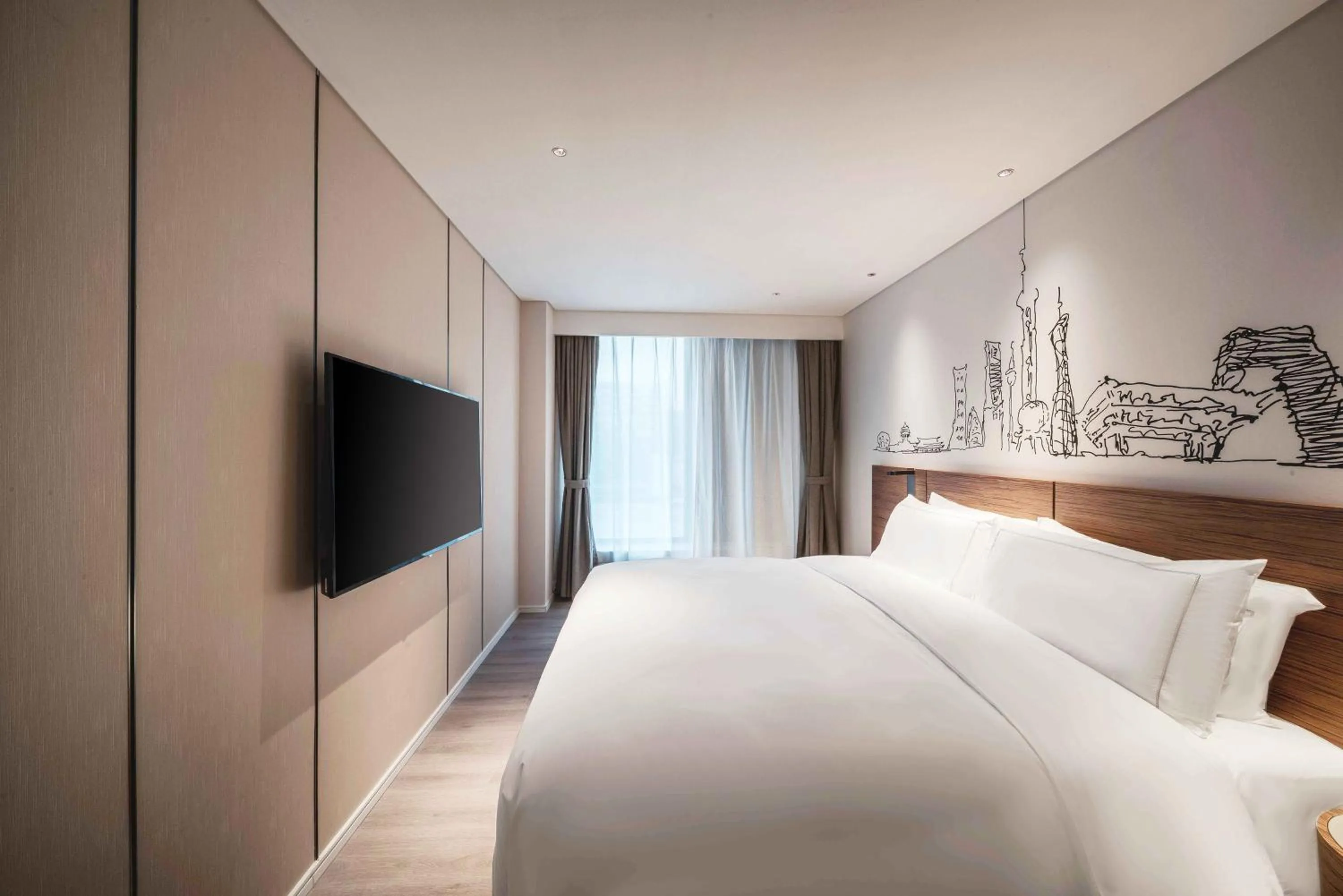 TV and multimedia, Bed in UrCove by Hyatt Shanghai Lujiazui Expo Center