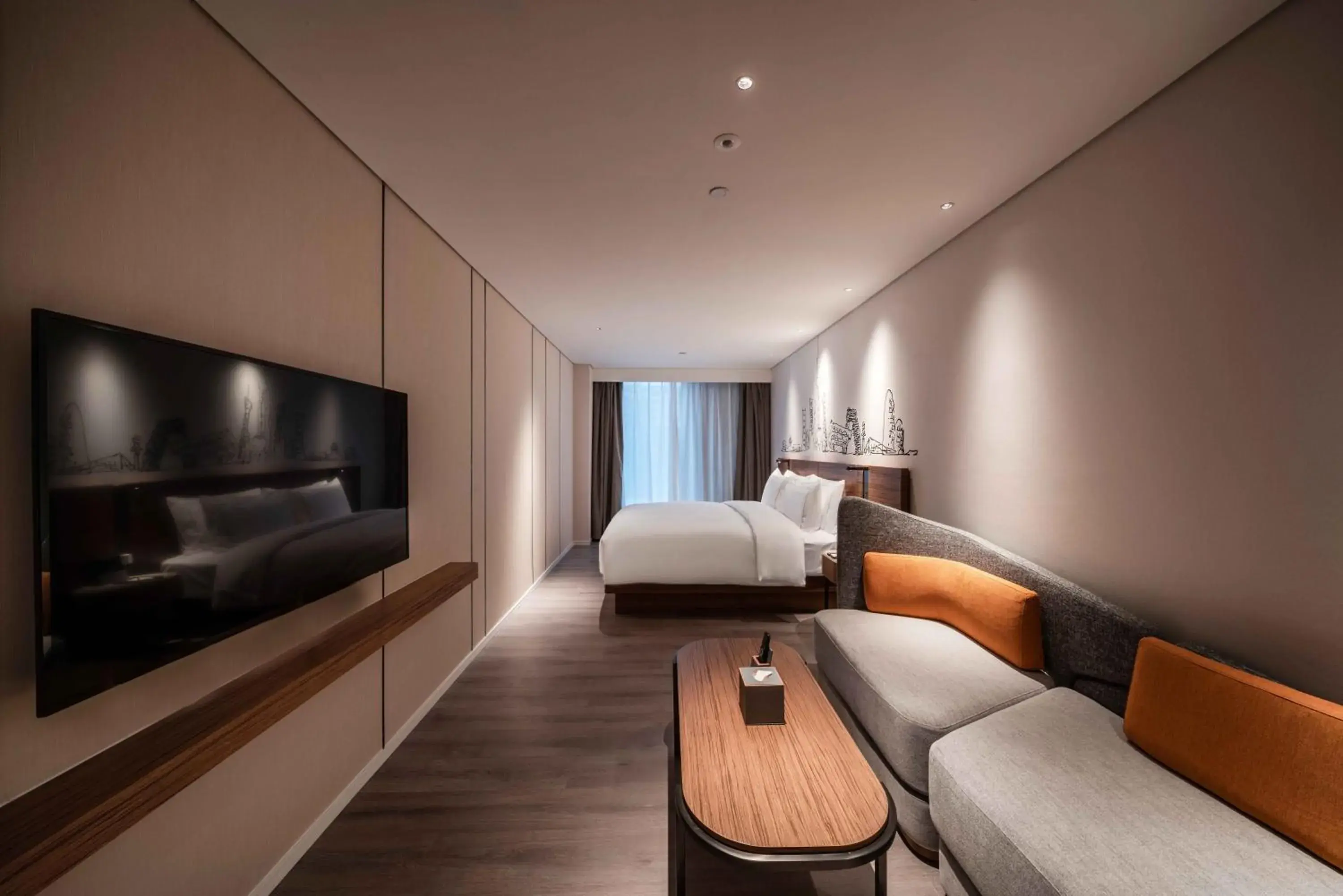 Bed in UrCove by Hyatt Shanghai Lujiazui Expo Center Bed in UrCove by Hyatt Shanghai Lujiazui Expo Center