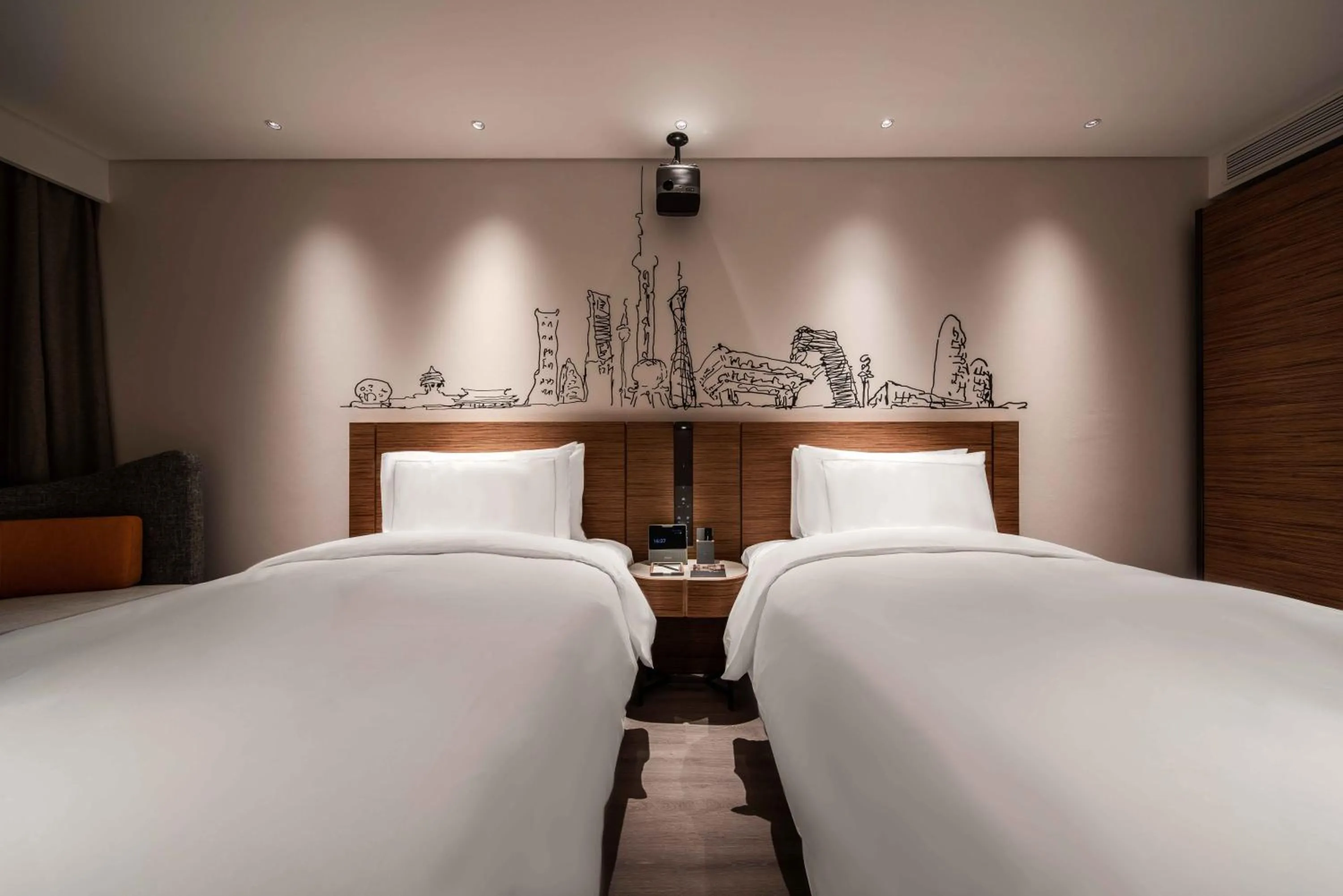 Bed in UrCove by Hyatt Shanghai Lujiazui Expo Center