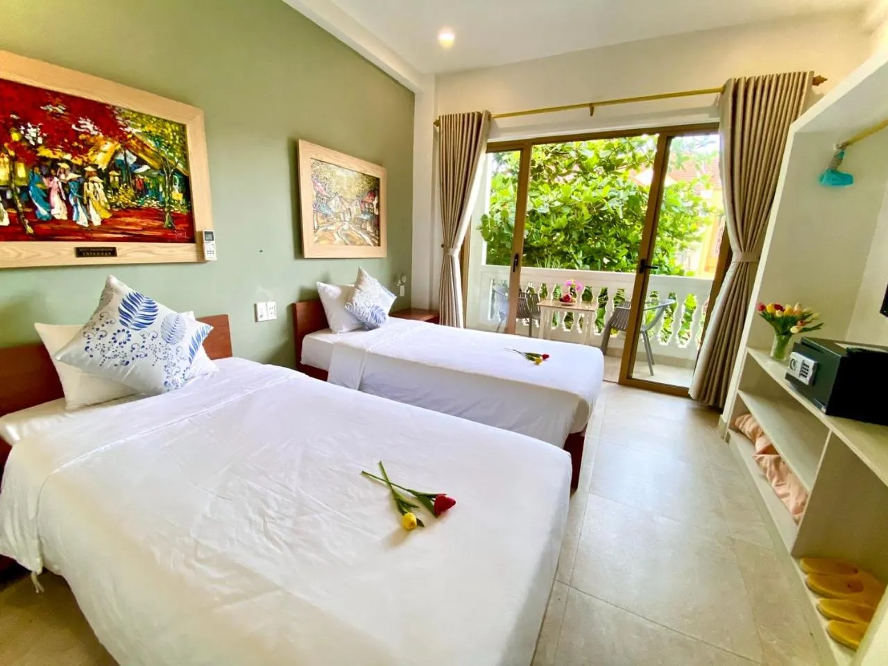 Bed in DE VIVRE HOI AN - Aman Boutique Hotel