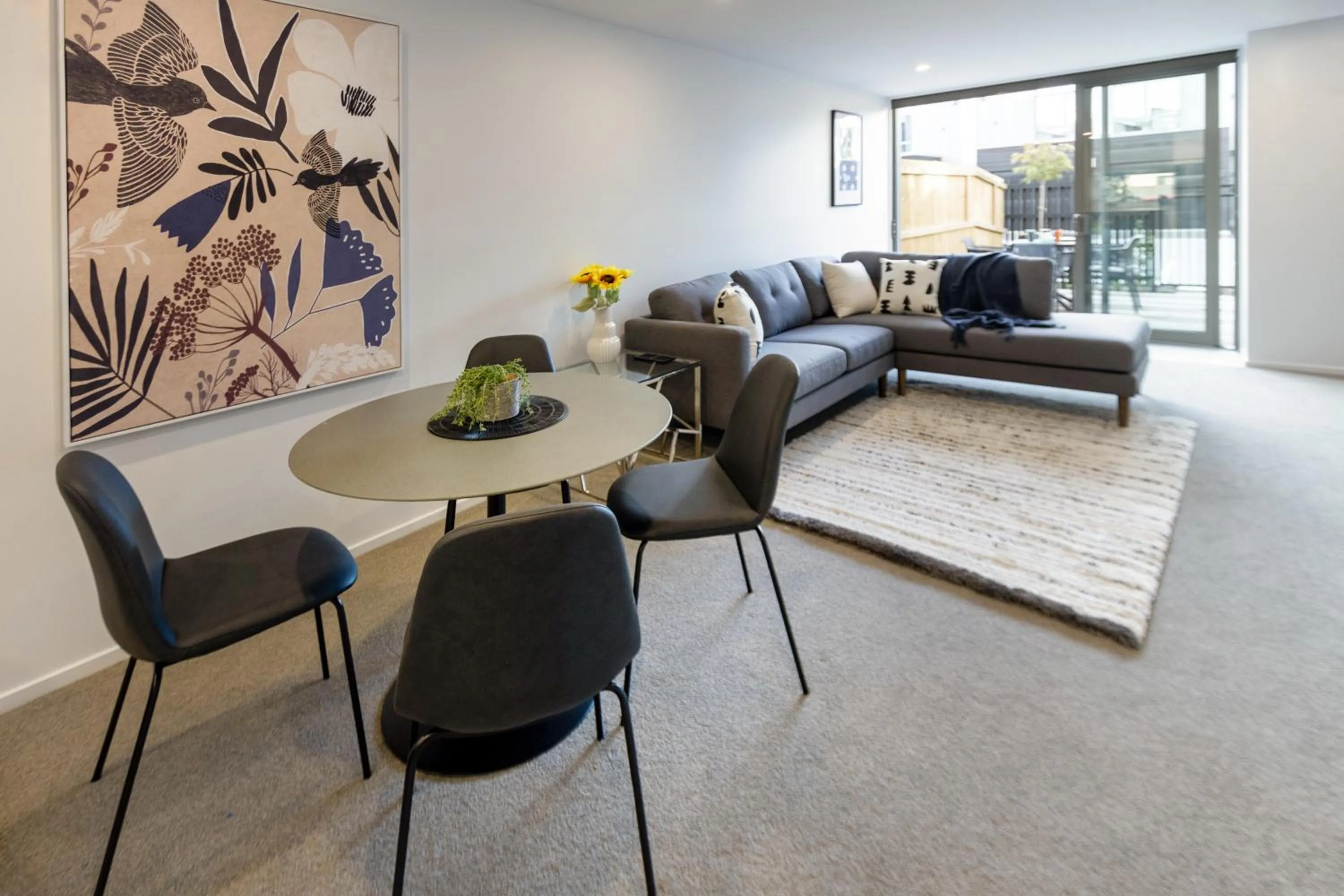 Living room in City Lights Retreat with Carpark 2 Bed 2 Bath