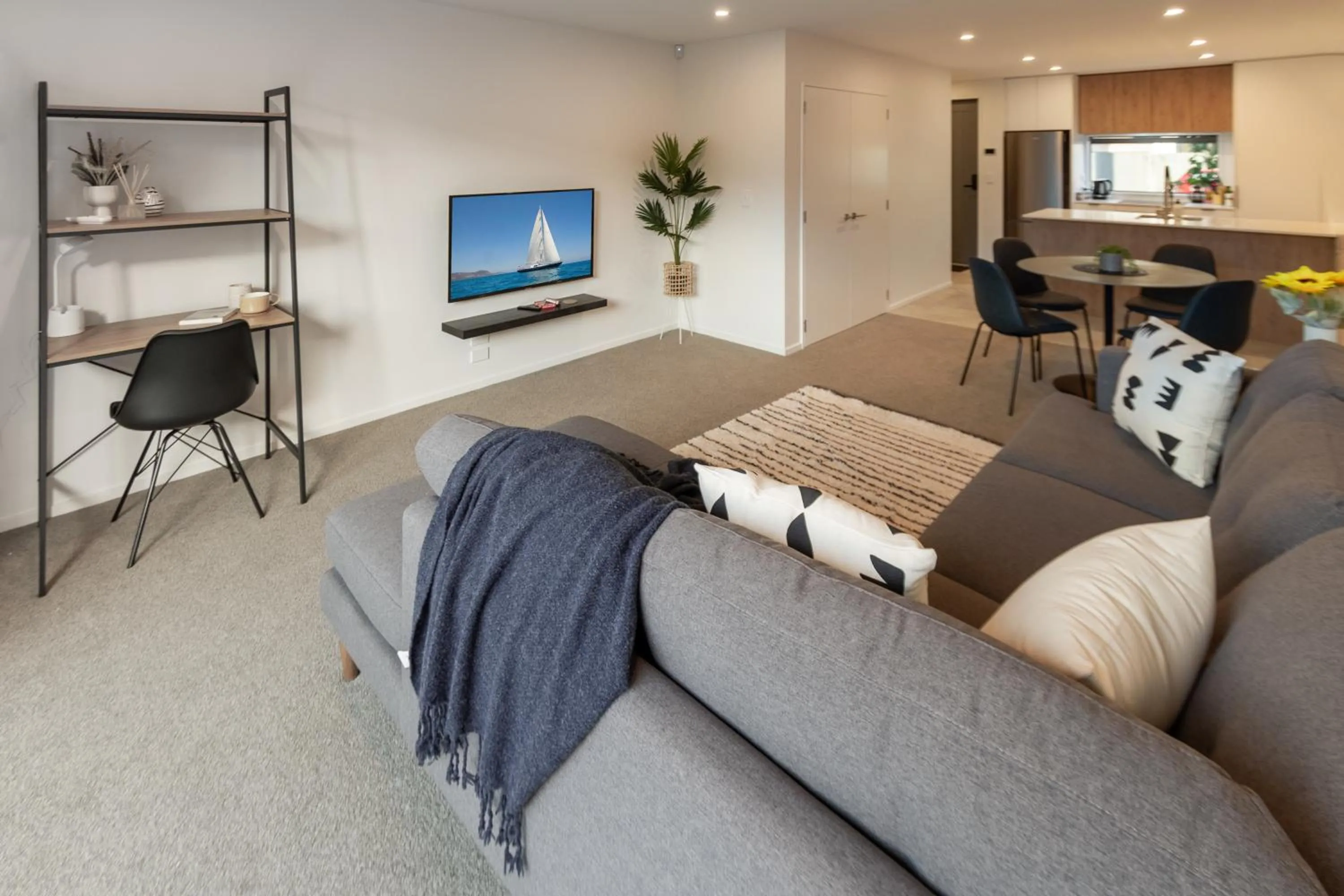 TV and multimedia in City Lights Retreat with Carpark 2 Bed 2 Bath