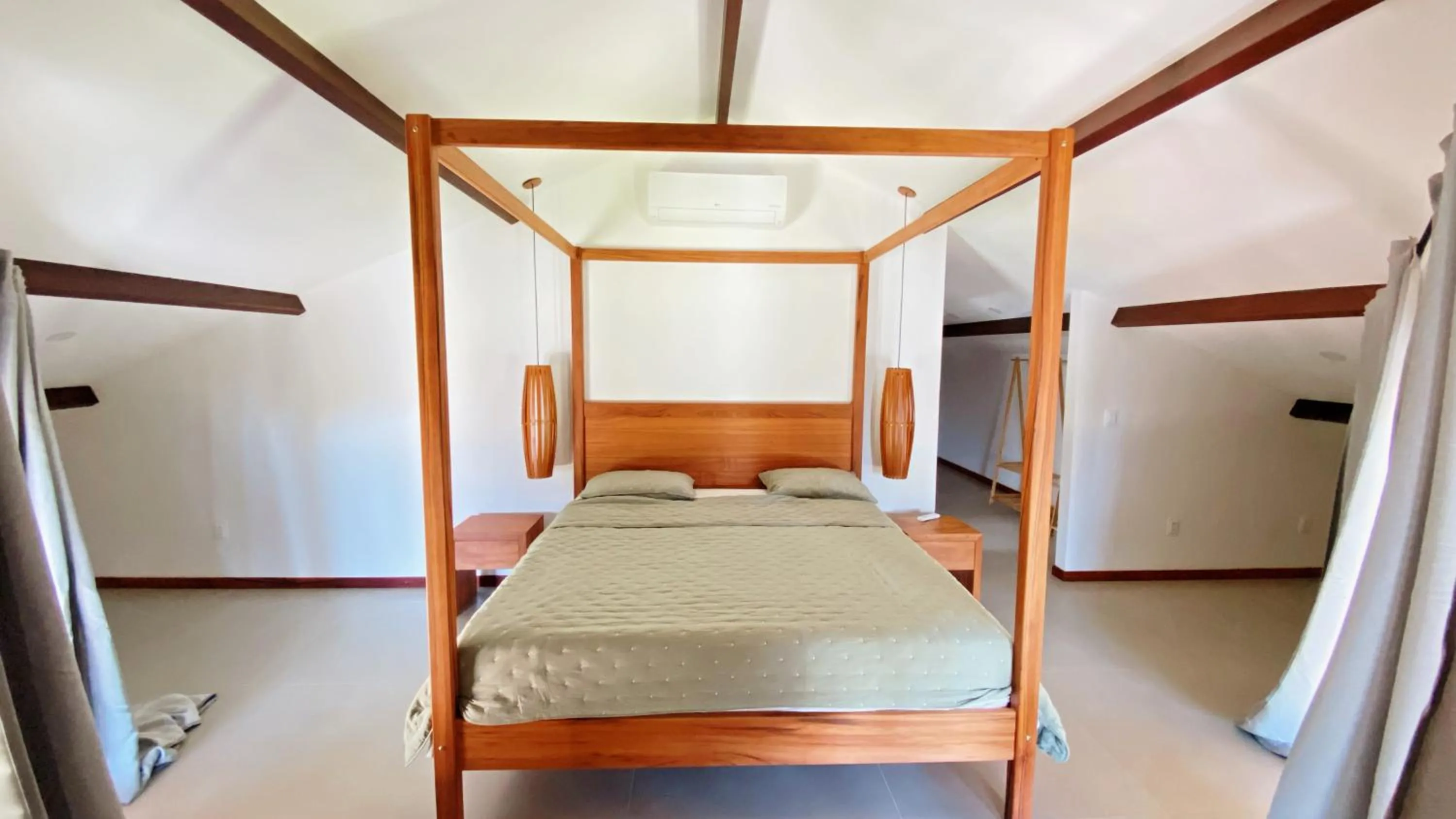 Bed in Dream Beach Cumbuco Superior Oceanfront Apartments