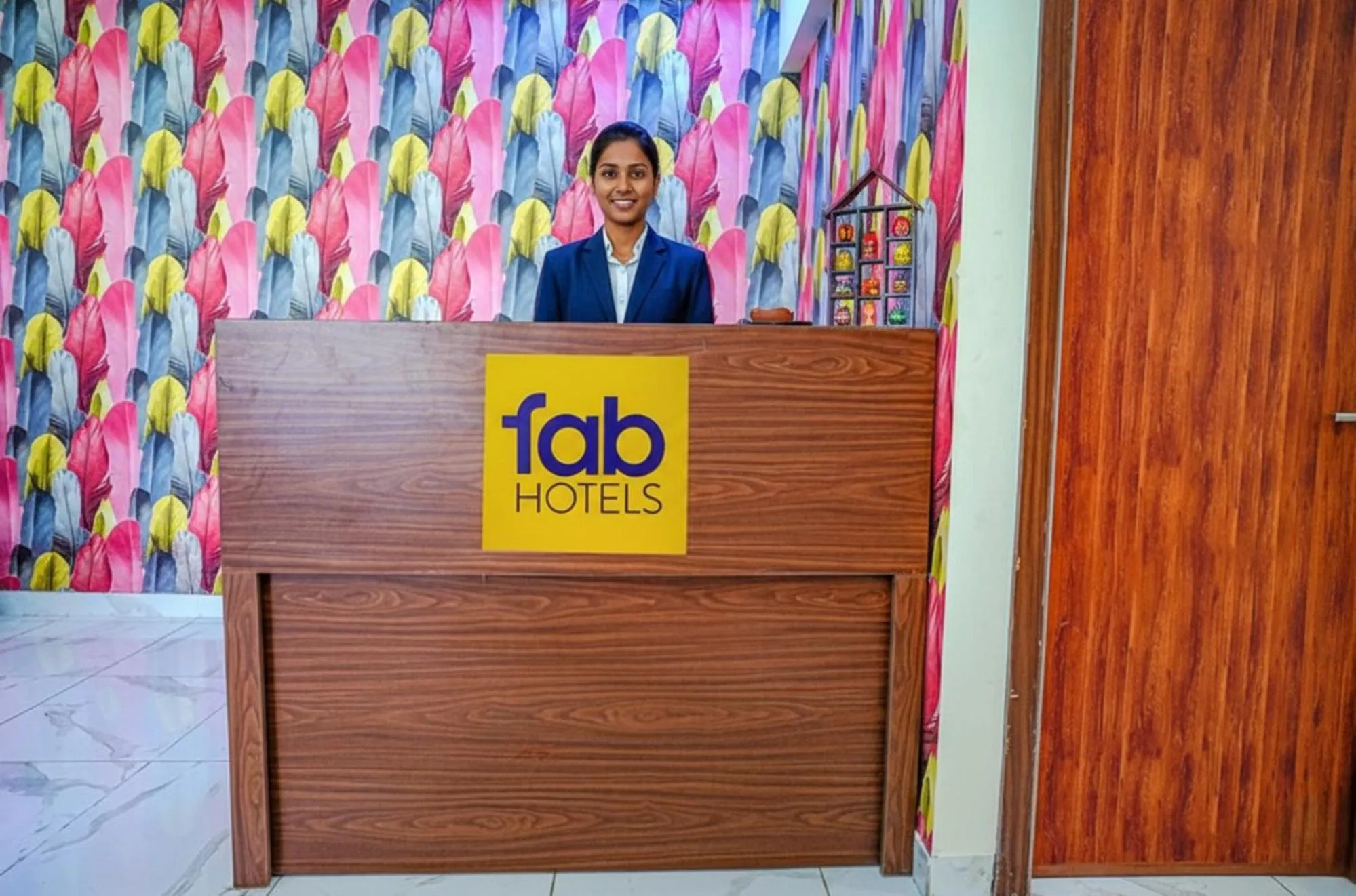 Lobby or reception in FabHotel Aishwarya Inn
