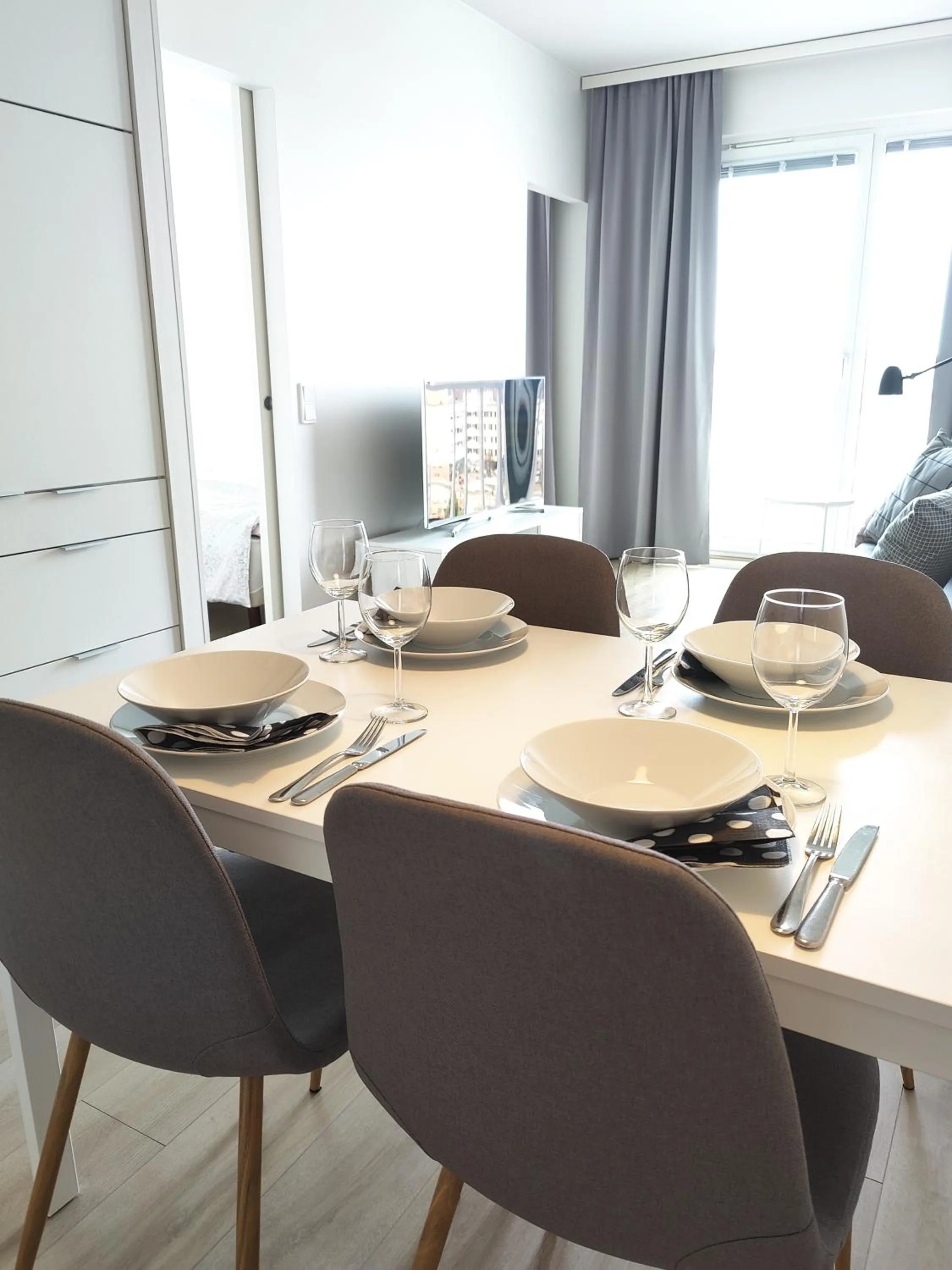 Dining area in City Studio Taiga
