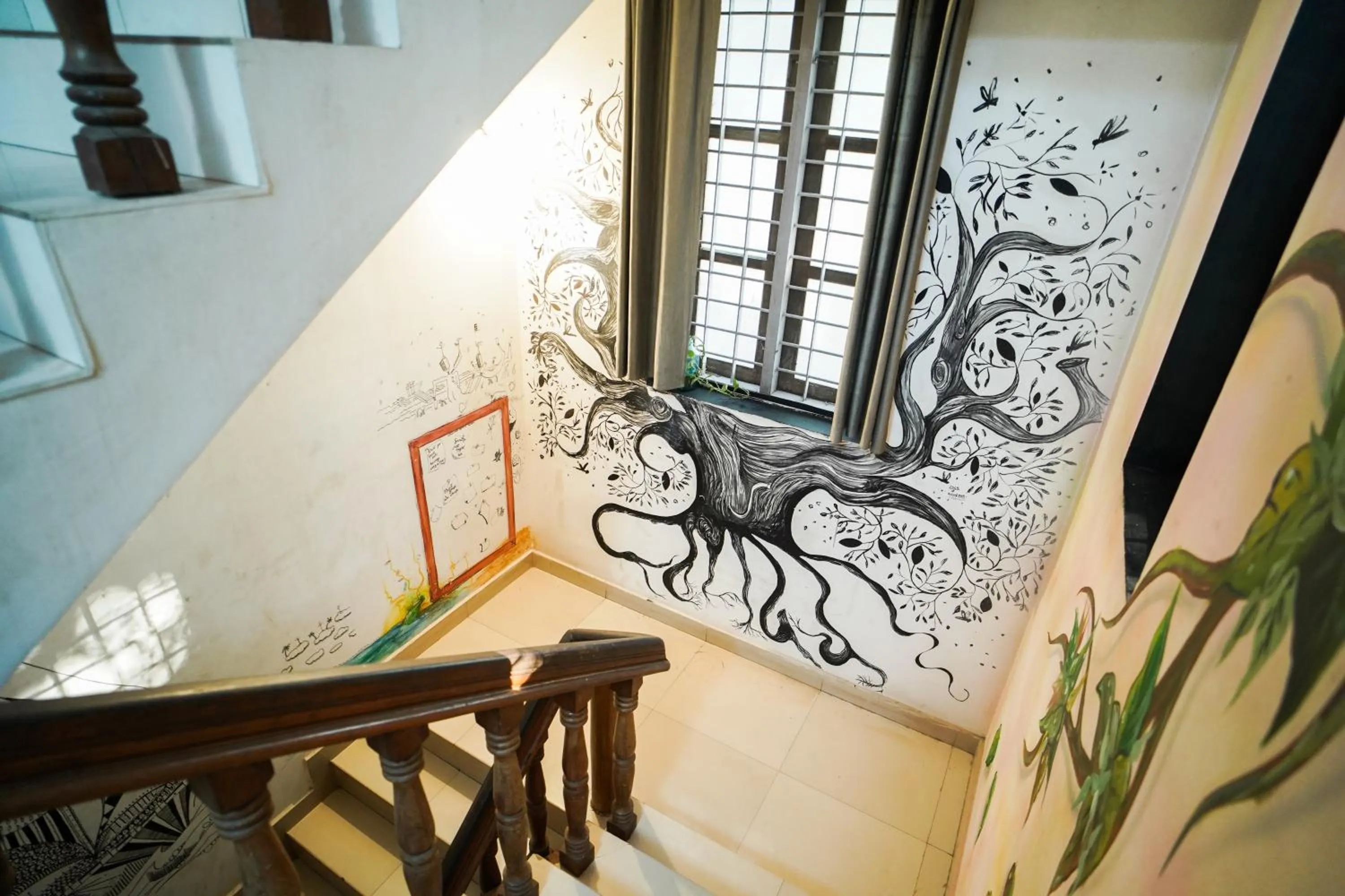 Decorative detail in Santa Maria Hostel, Fort Kochi