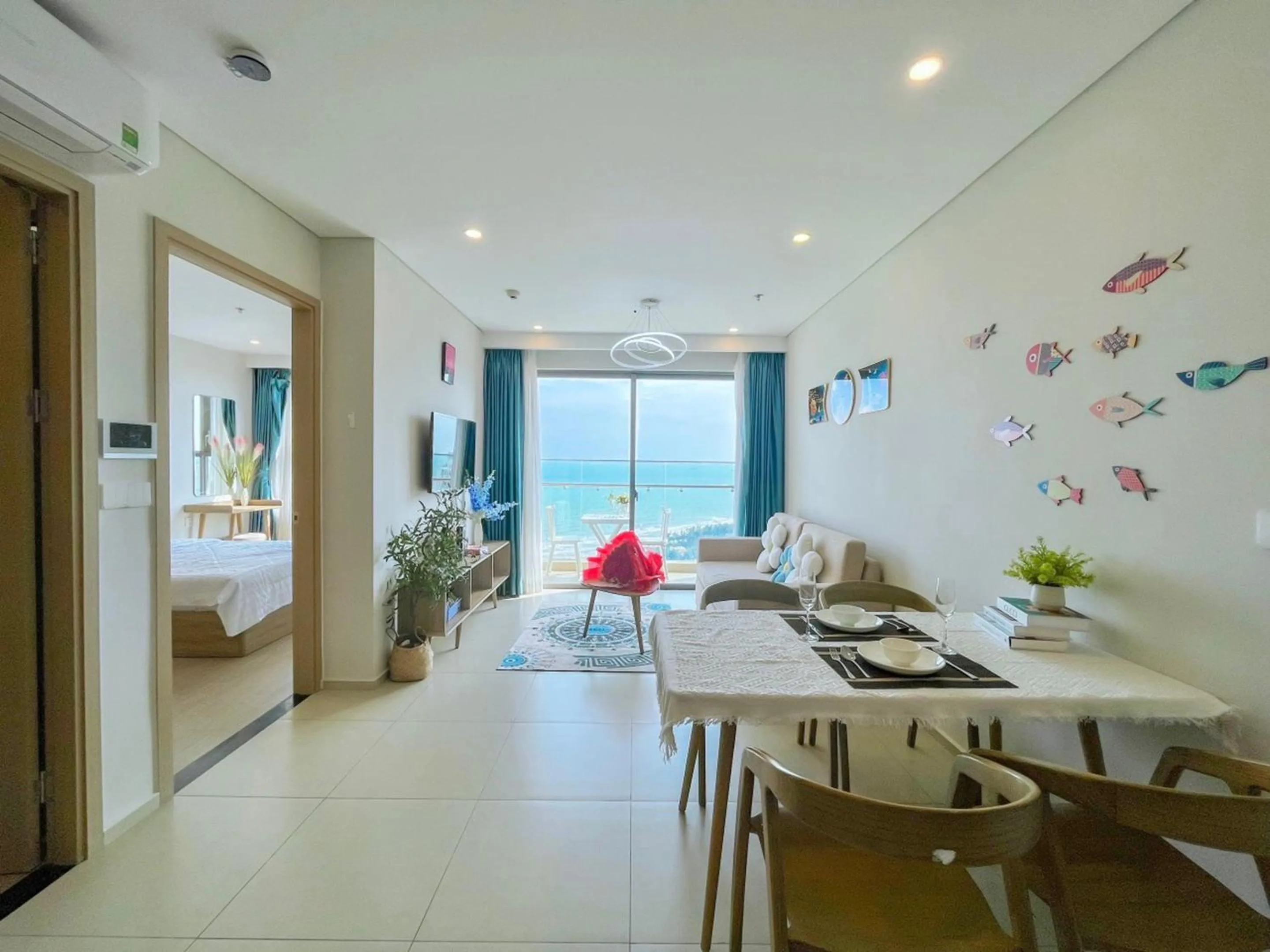 Living room, Dining Area in The Song Balcony Apartment Vung Tau