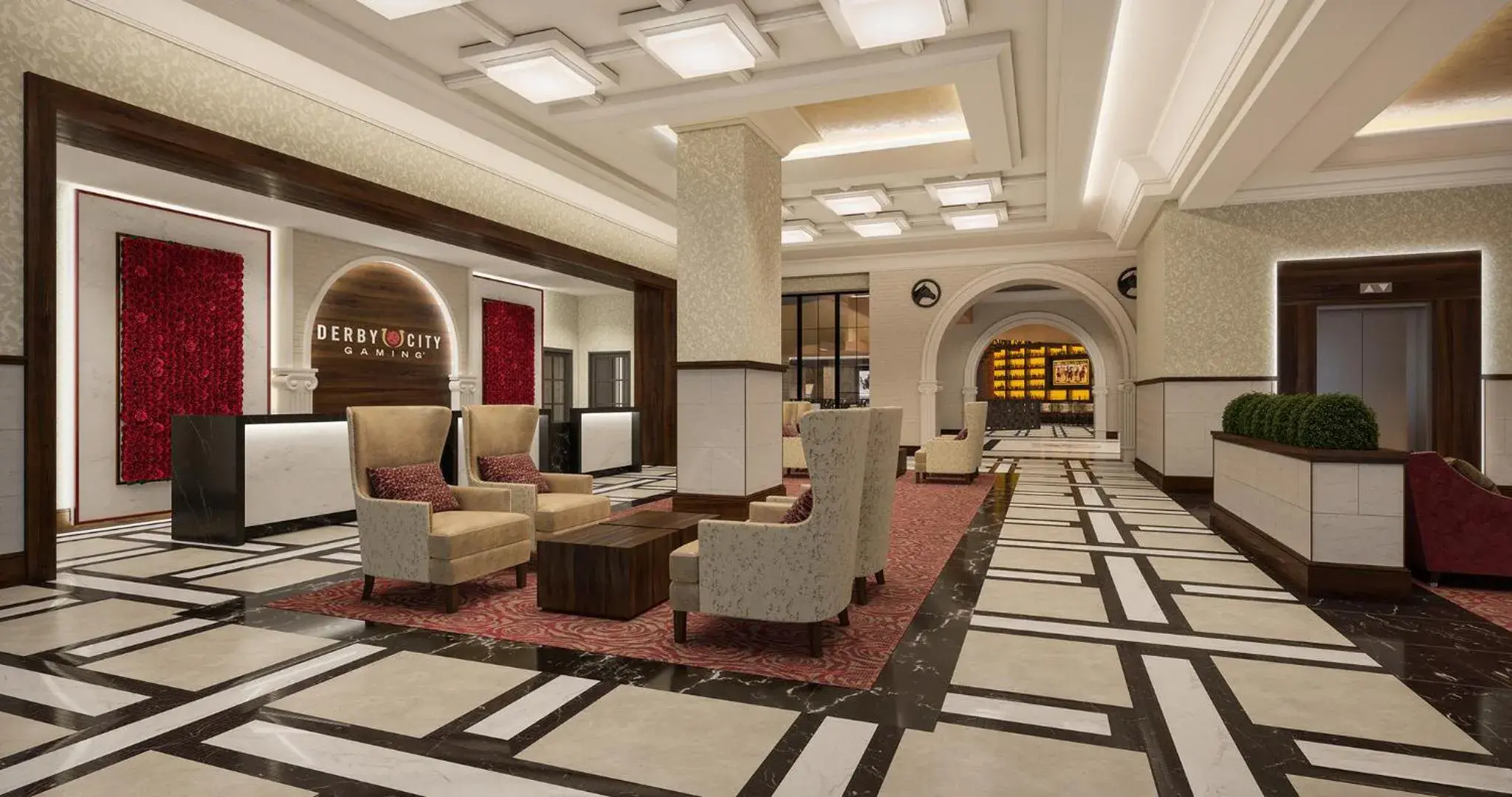 Lobby or reception in Derby City Gaming & Hotel - A Churchill Downs Property Lobby or reception in Derby City Gaming & Hotel - A Churchill Downs Property