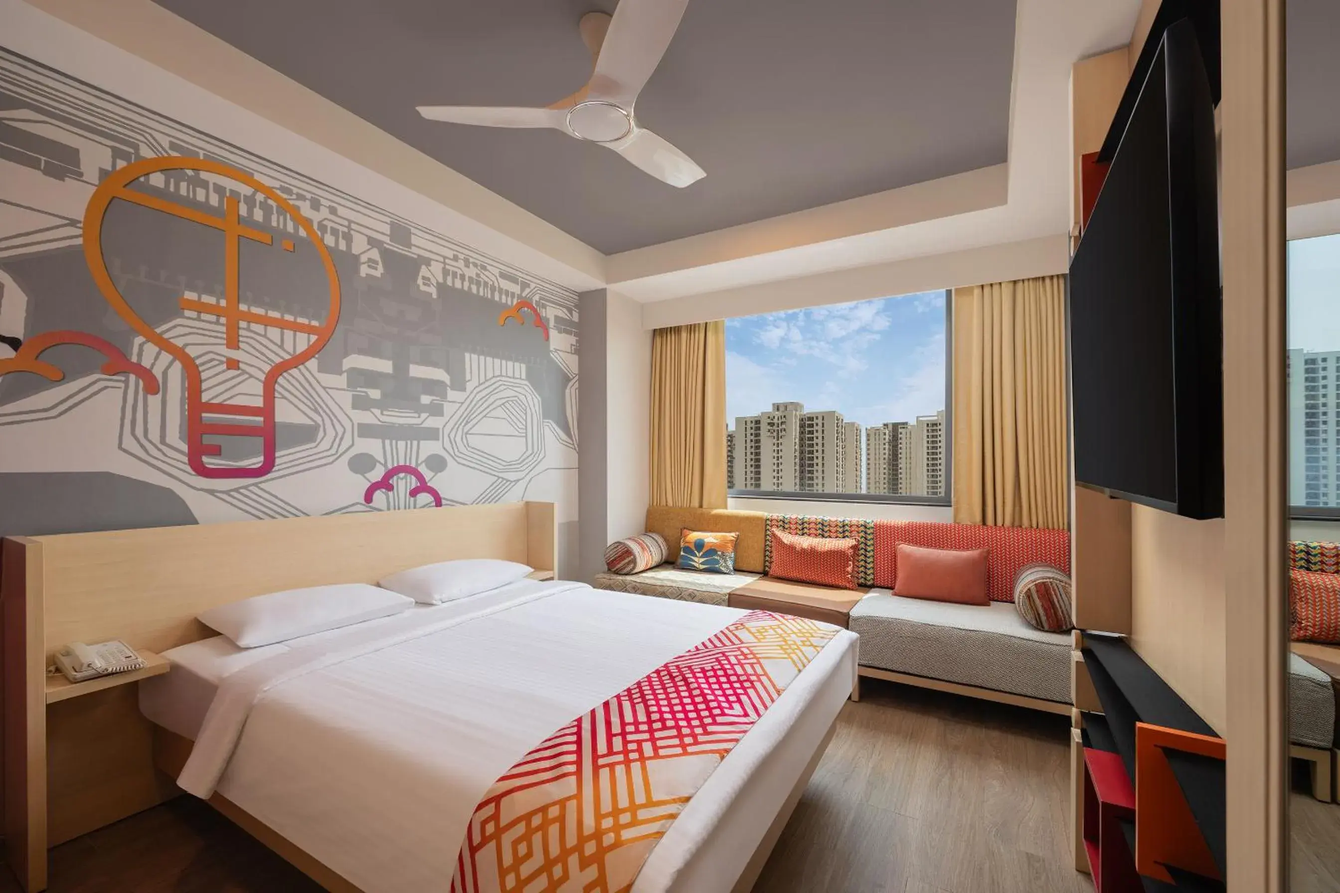 Bedroom, Bed in Ginger Noida Sector 133 Bedroom, Bed in Ginger Noida Sector 133