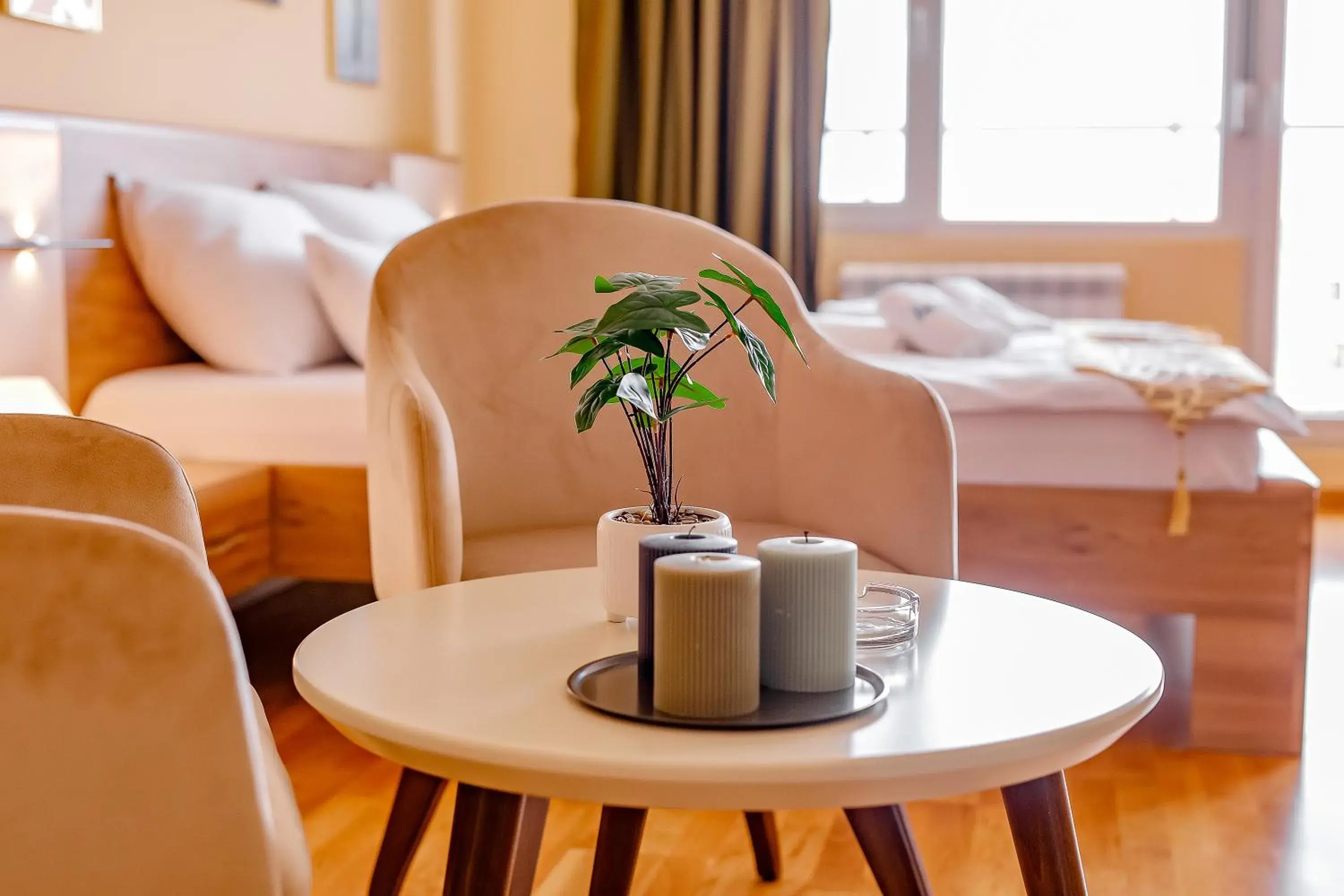 Living room, Bed in AirStar Living room, Bed in AirStar